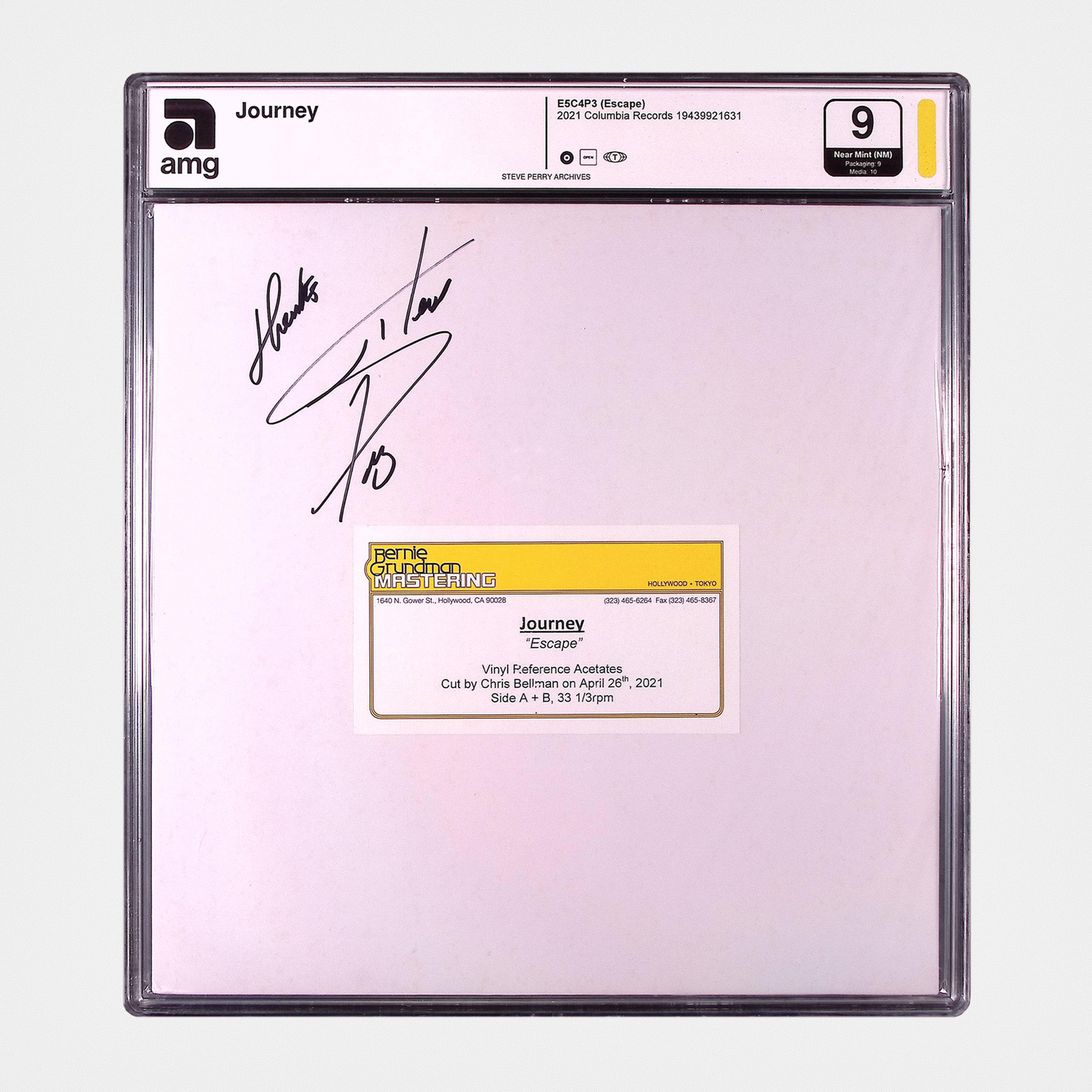 Journey - E5C4P3 (Escape) - SIGNED Vinyl Test Pressing (AMG 50006178)