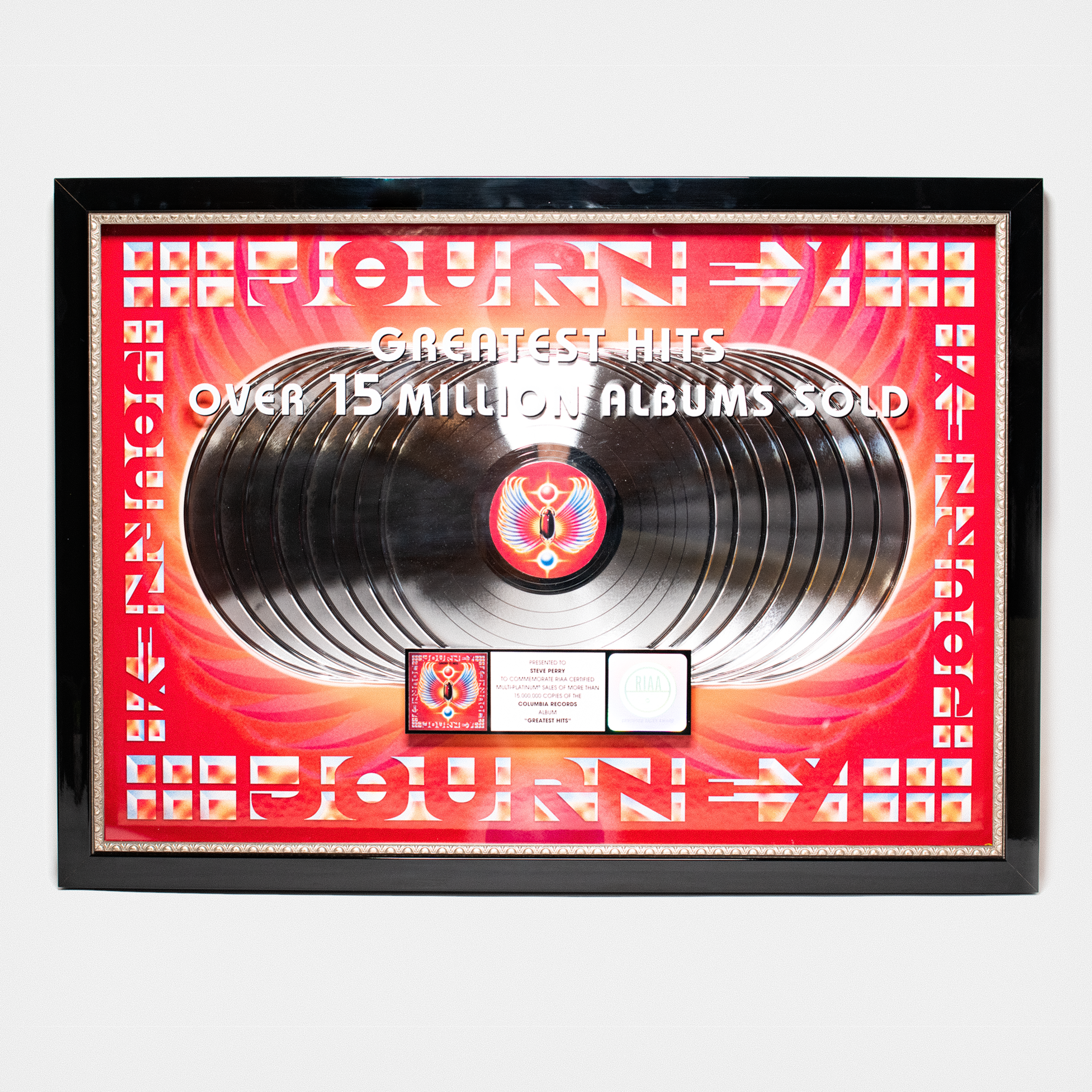 Journey "Greatest Hits" Multi-Platinum RIAA Award – SIGNED