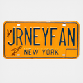 Custom New York License Plate SIGNED