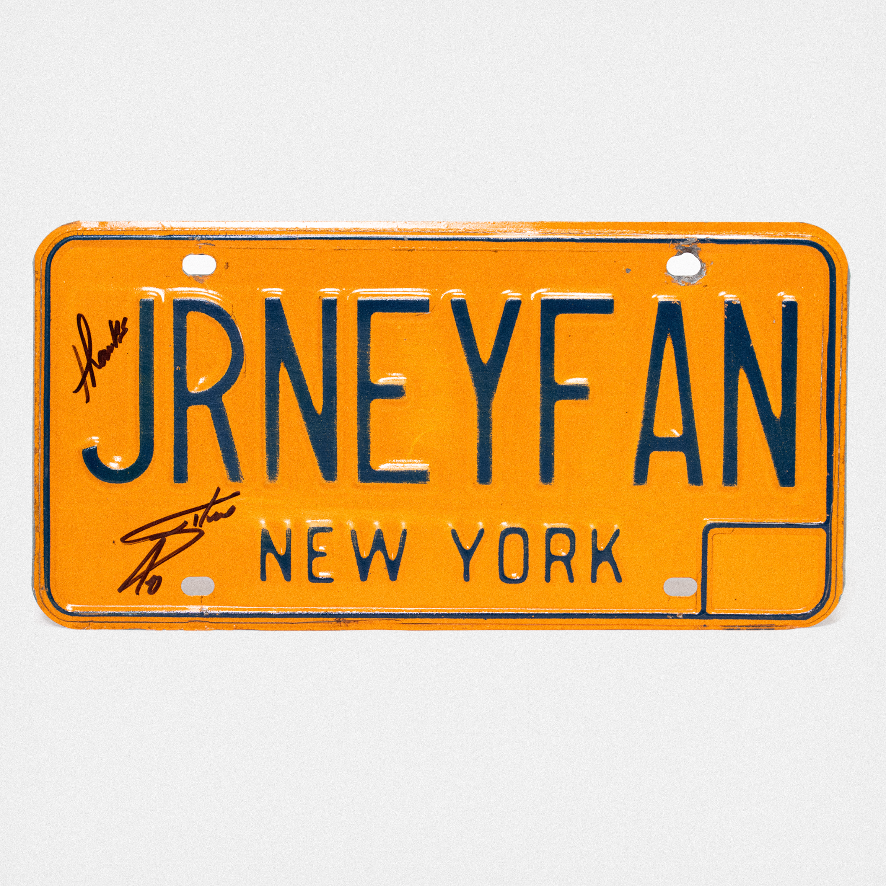 Custom New York License Plate SIGNED
