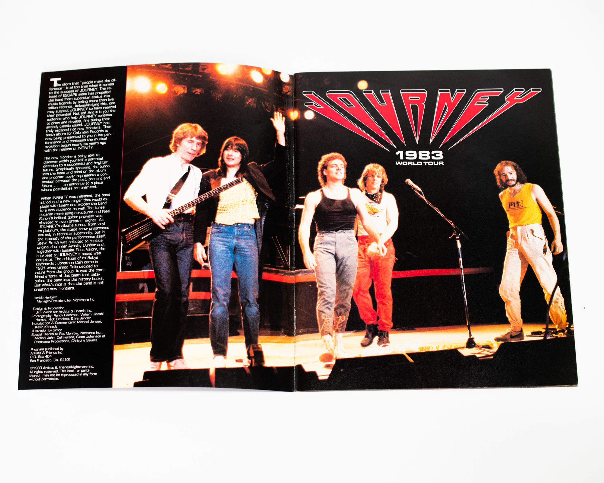 Journey 1983 Frontiers Tour Book SIGNED