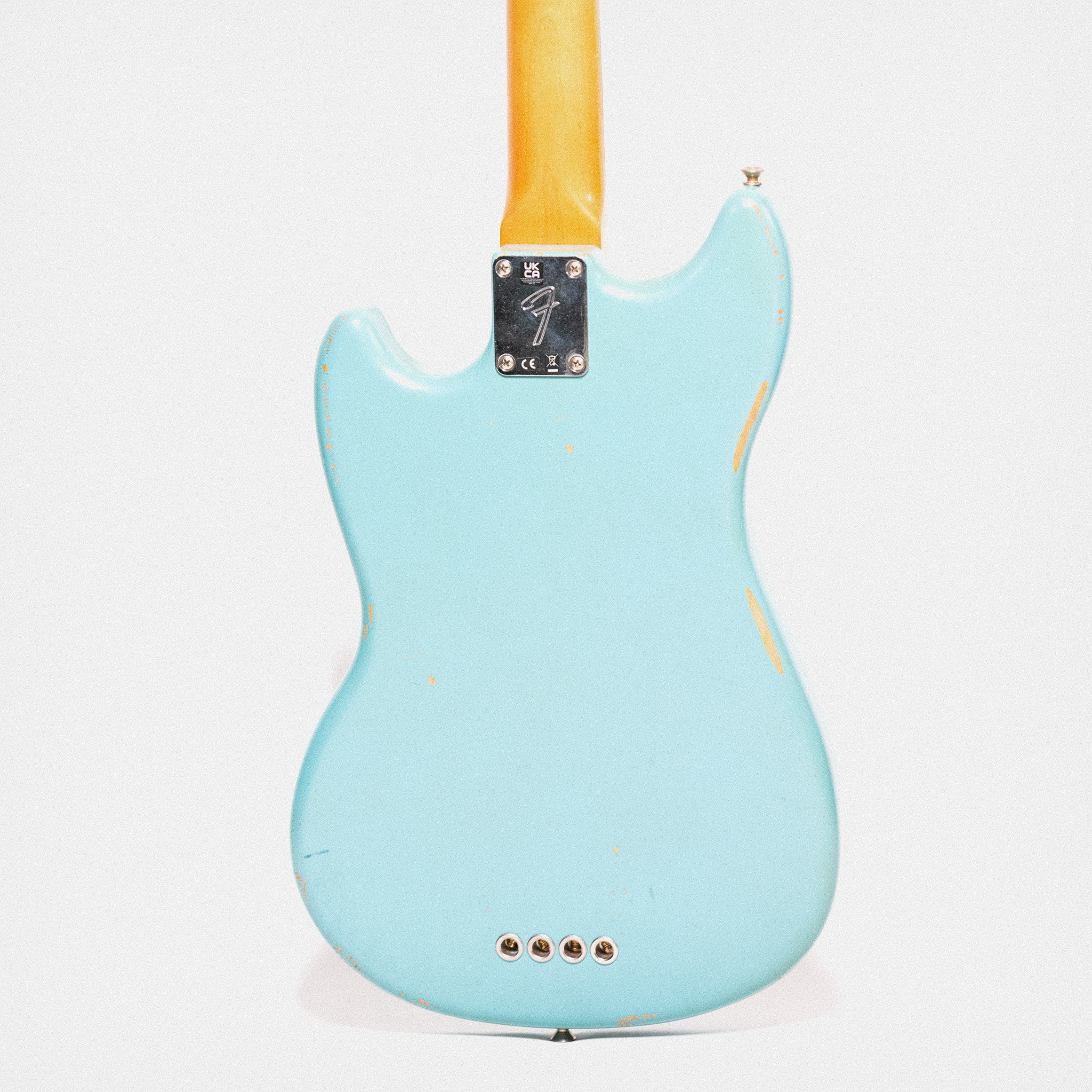 Fender Mustang Bass Guitar (blue) SIGNED