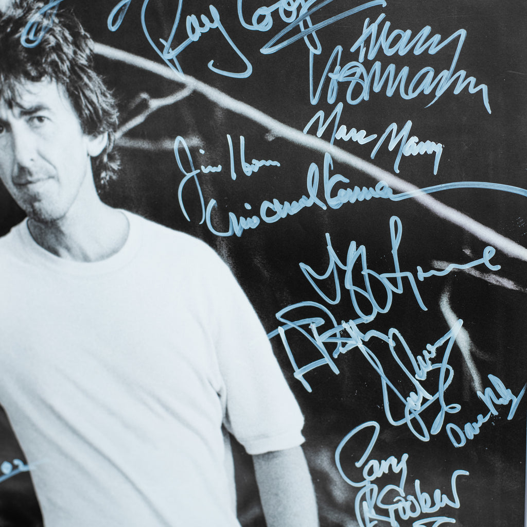 Concert For George / Brainwashed - SIGNED POSTER - signed by Paul McCartney, Ringo Starr, Eric Clapton, Tom Petty, Jeff Lynne & more - Lot 1