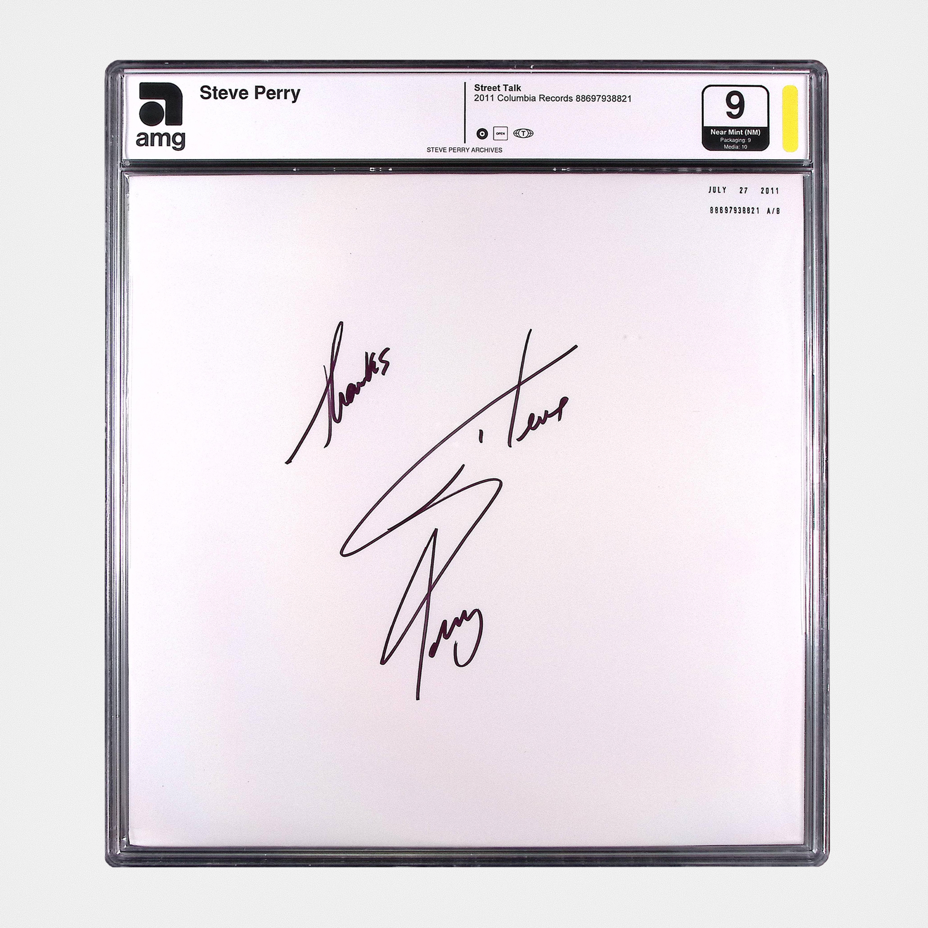 Steve Perry - Street Talk - SIGNED Vinyl Test Pressing (AMG 50006384)