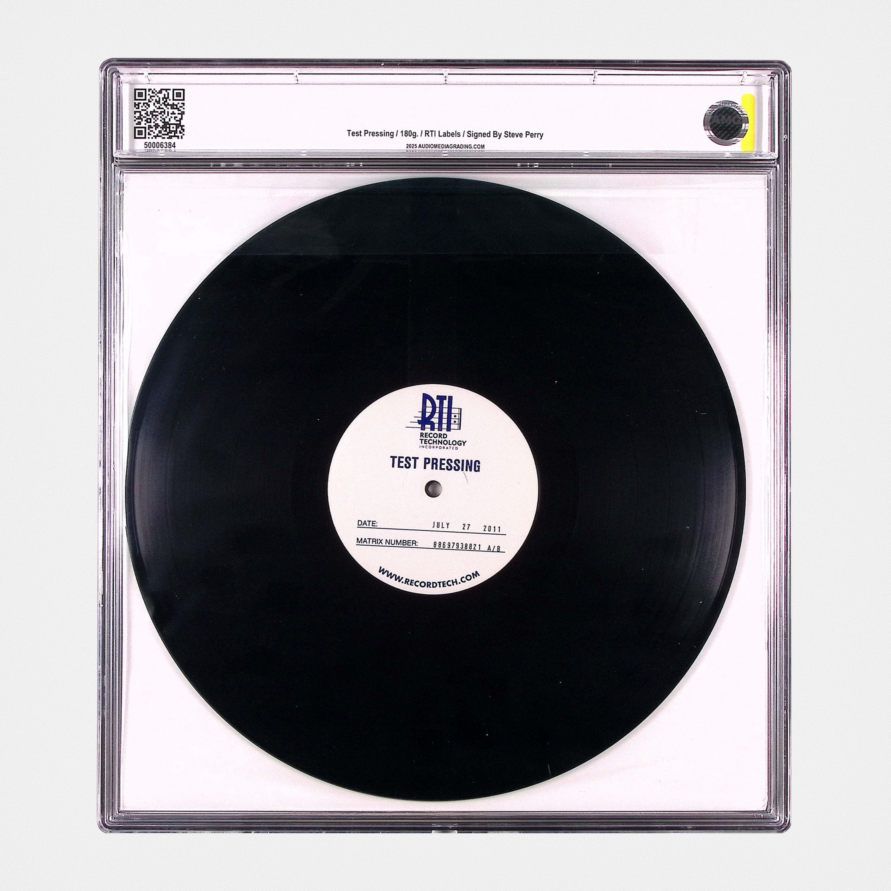 Steve Perry - Street Talk - SIGNED Vinyl Test Pressing (AMG 50006384)