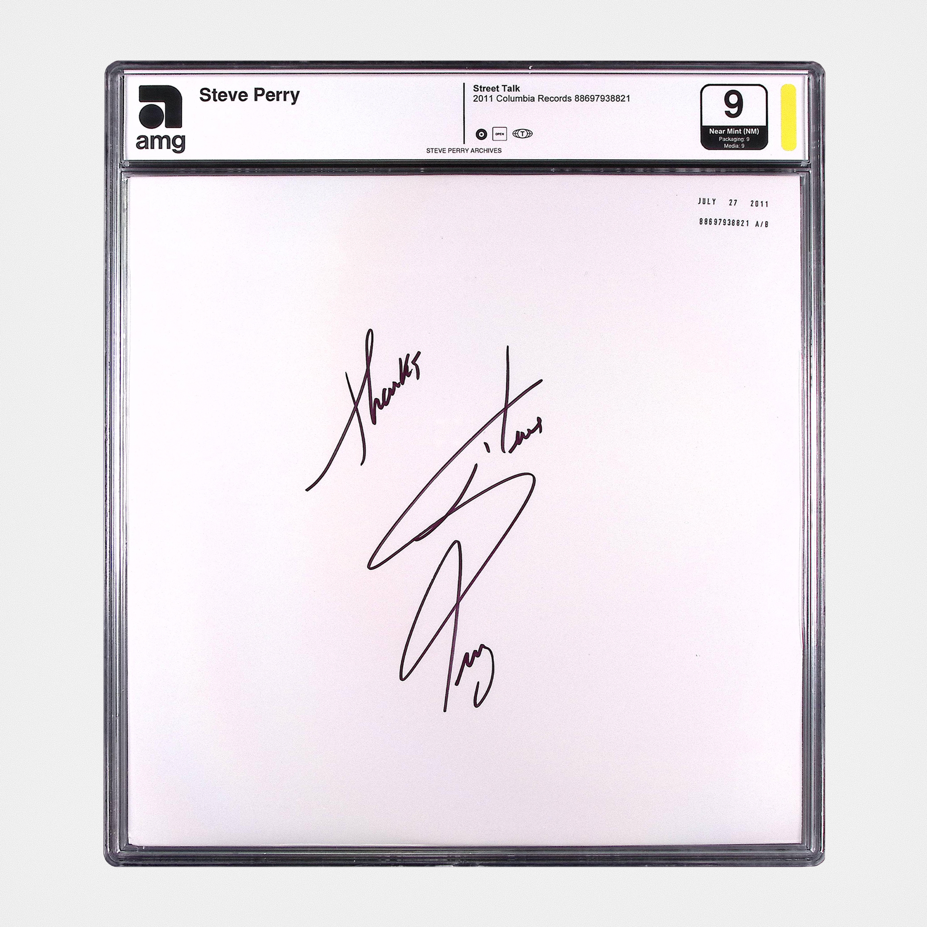 Steve Perry - Street Talk - SIGNED Vinyl Test Pressing (AMG 50006385)