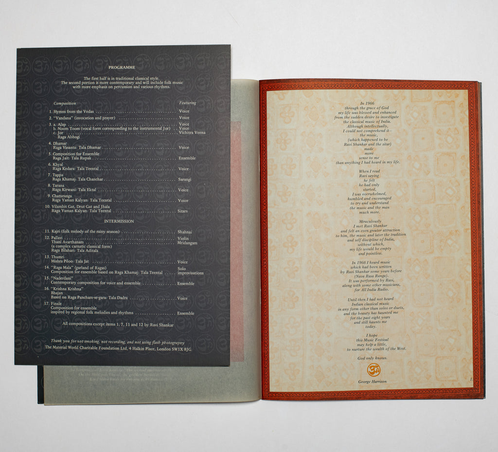 Ravi Shankar's Music Festival from India' Original 1974 Souvenir Concert Program - Lot 4