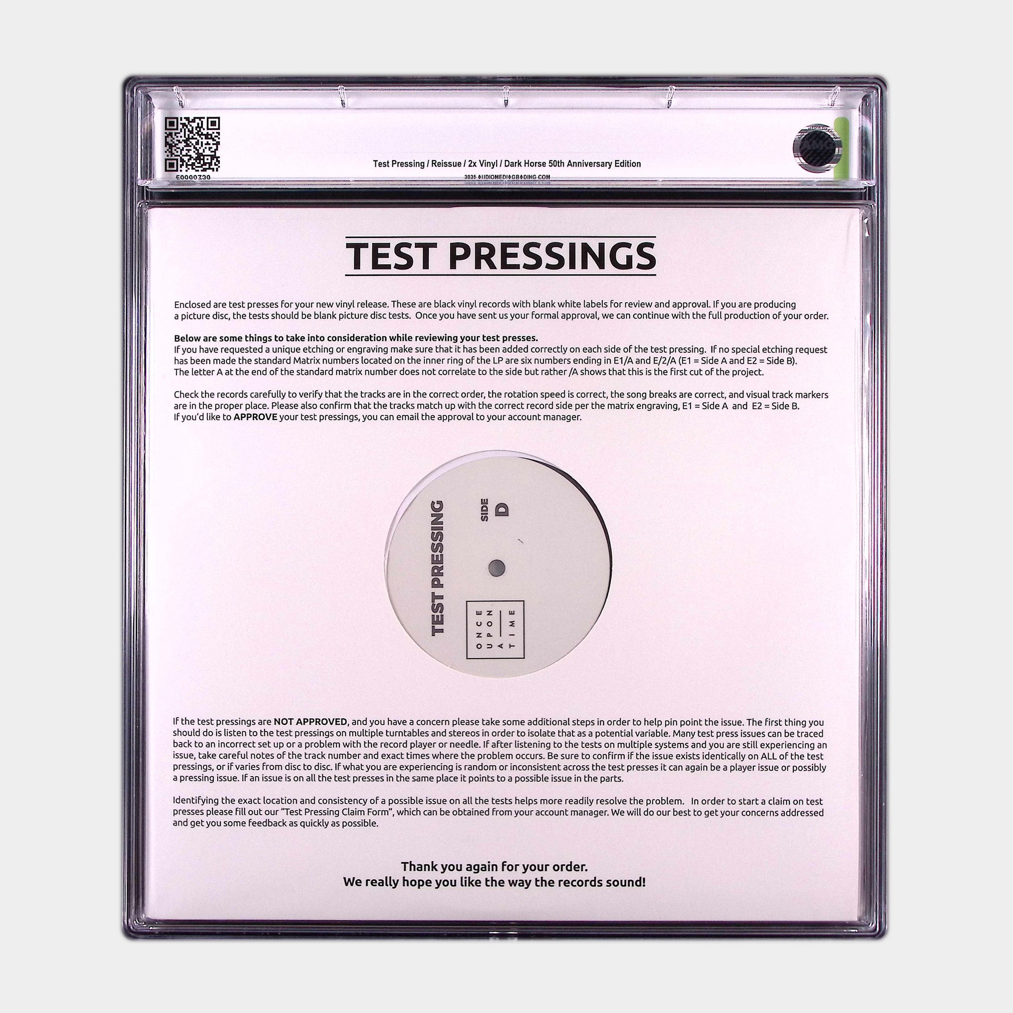 Living in the Material World (2024) – 50th Anniversary 2LP Test Pressing (AMG 50009720)