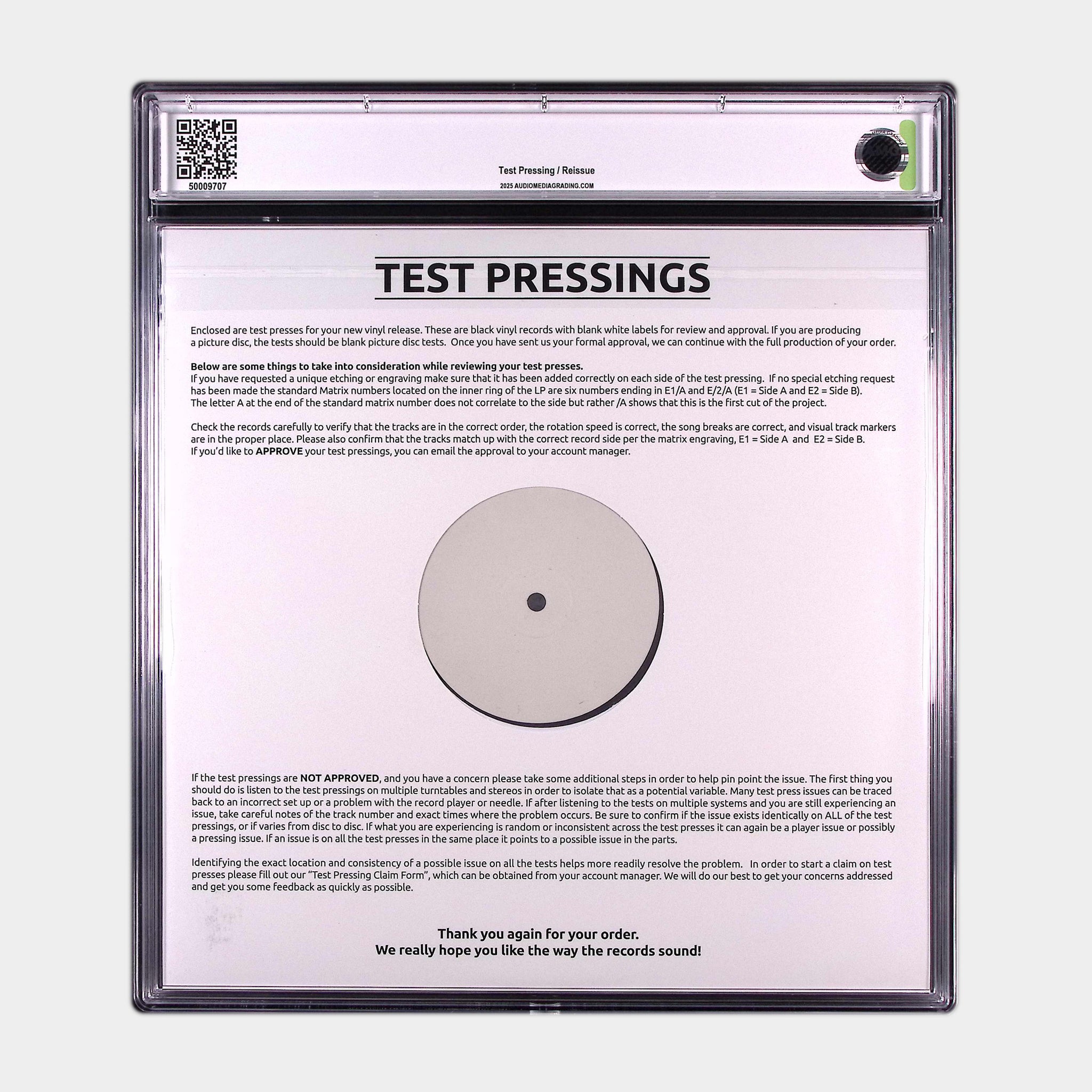 Dark Horse (2025) - Reissue Test Pressing (AMG 50009707)