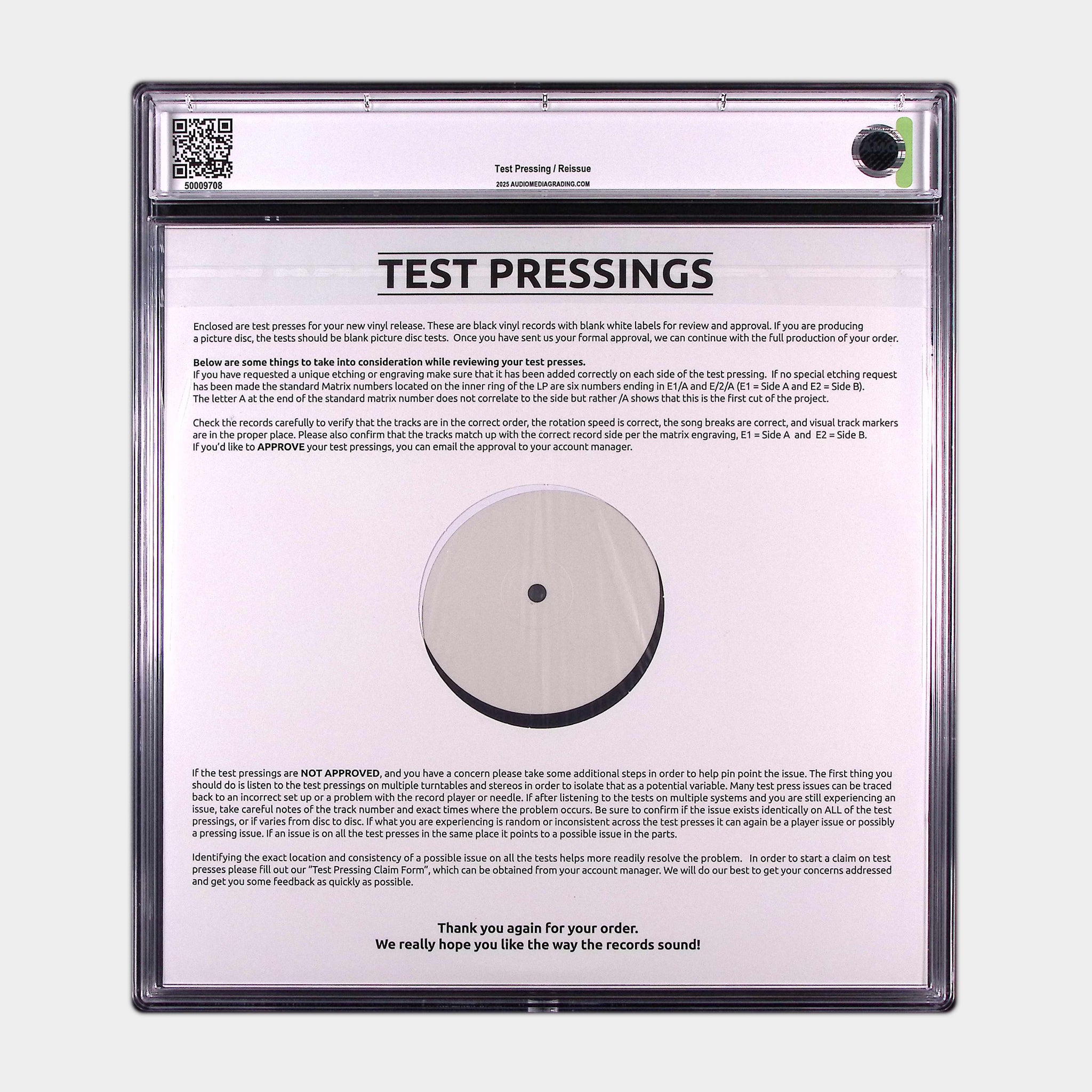 Somewhere In England (2025) - Reissue Test Pressing (AMG 50009708)