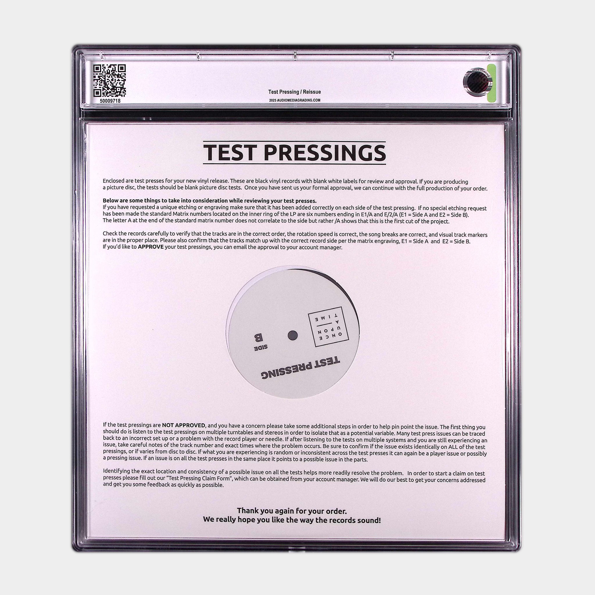 Early Takes Vol. 1 (2024) - Reissue Test Pressing (AMG 50009718)