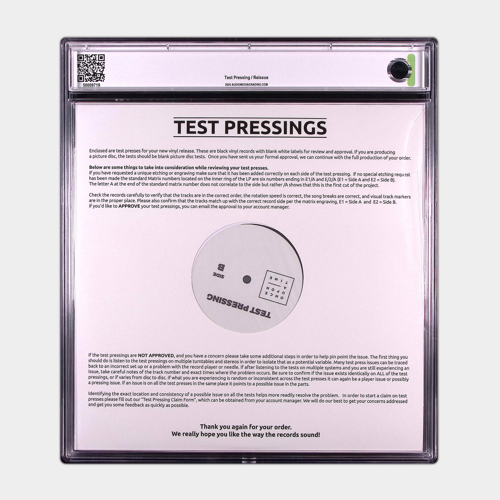 Early Takes Vol. 1 (2024) - Reissue Test Pressing (AMG 50009719)