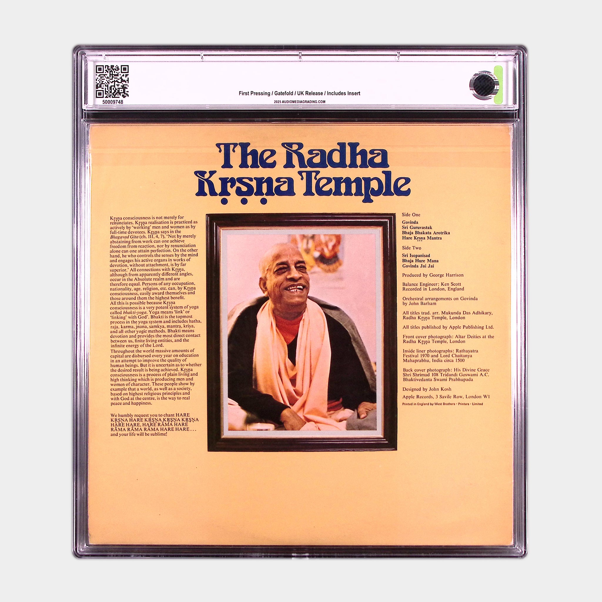 The Radha Krsna Temple (1971) - Original Vinyl Pressing (AMG 50009748)