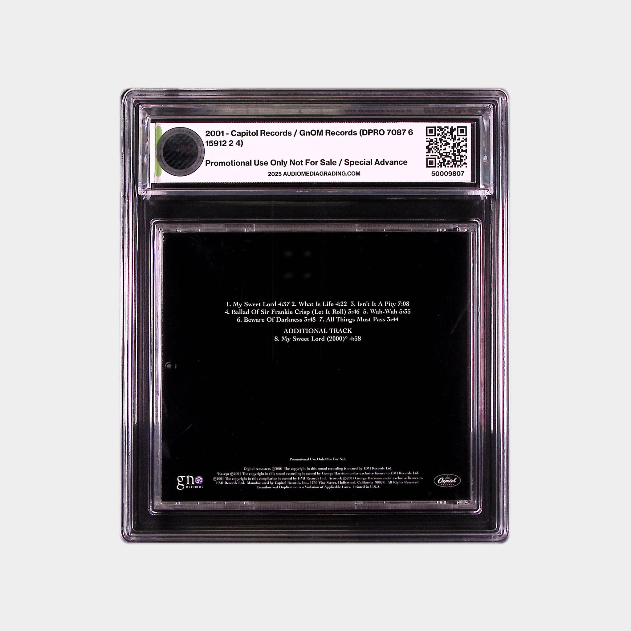 All Things Must Pass (2001) - 30th Anniversary US Promo CD (AMG 50009807)