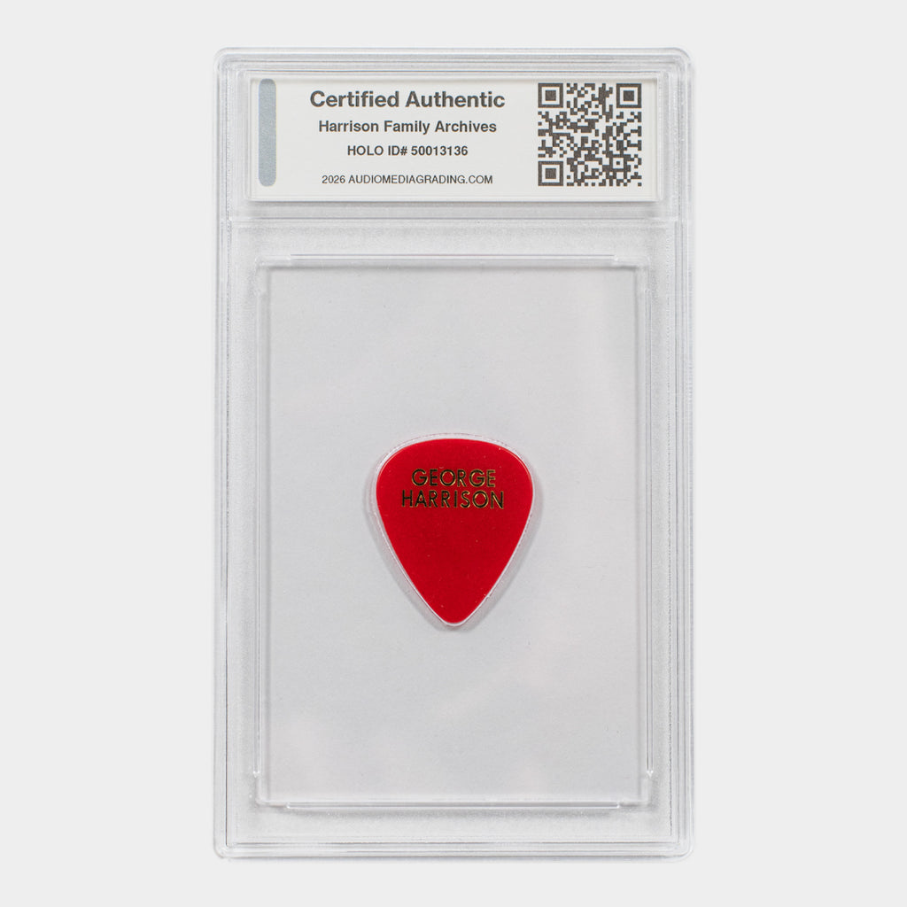George Harrison Original Guitar Pick - Red Color (AMG 50013136)