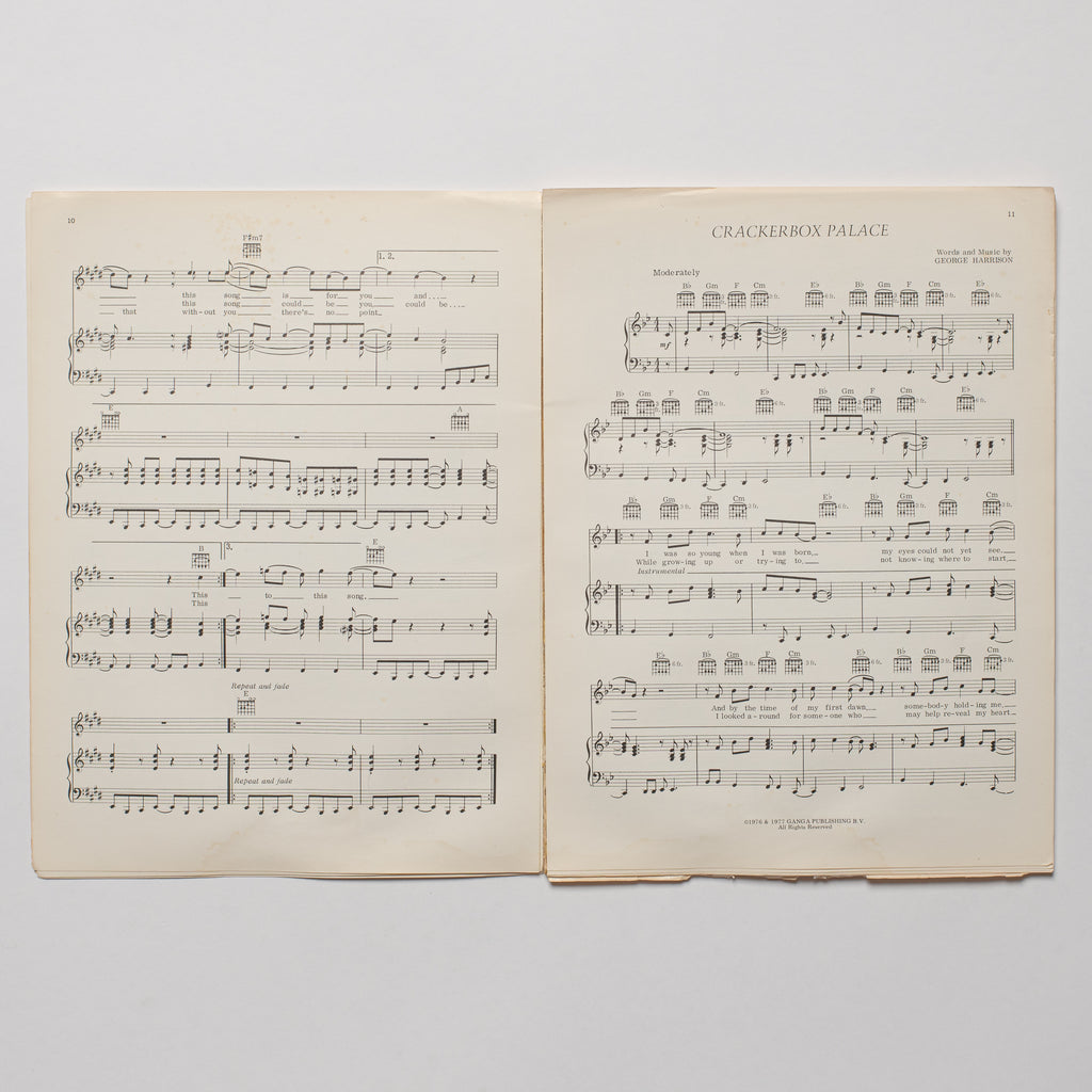 George Harrison - Thirty Three & 1/3 - Song Book
