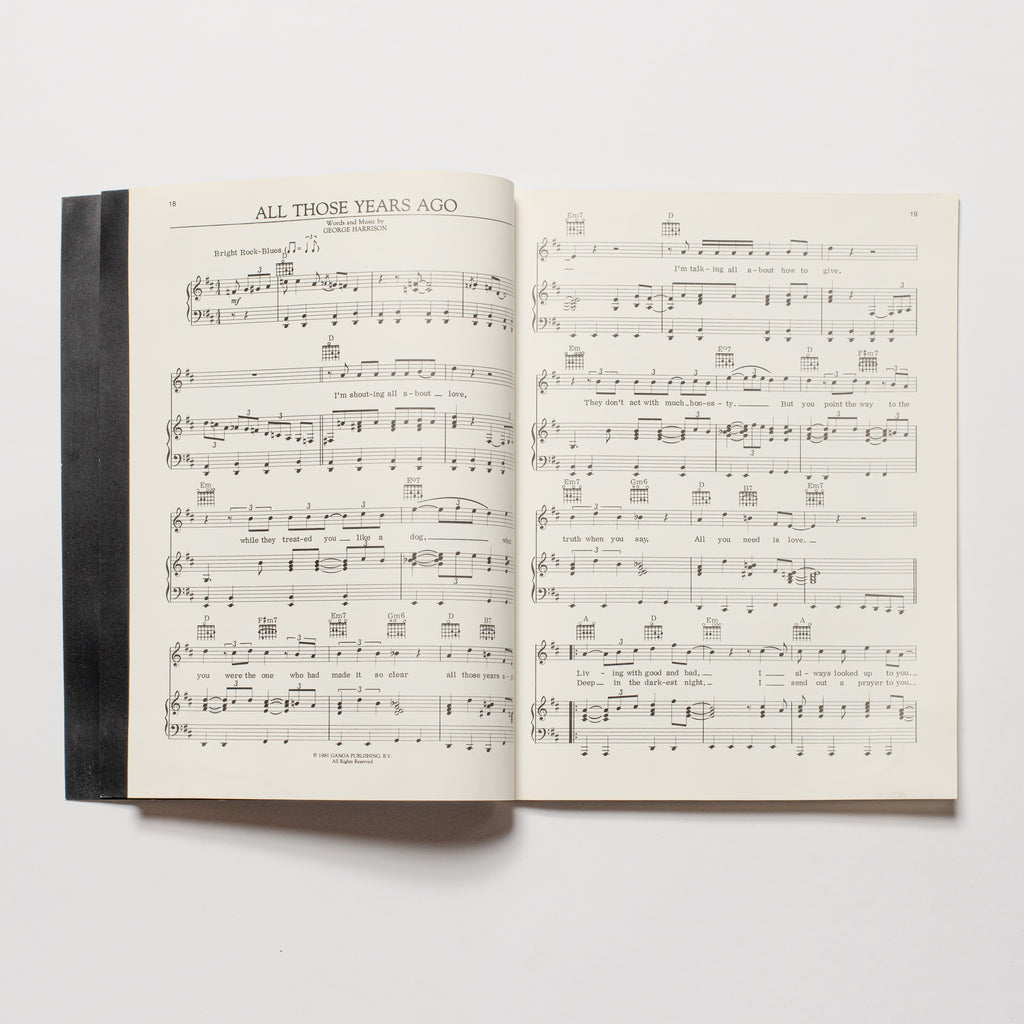 George Harrison - Somewhere In England - Song Book