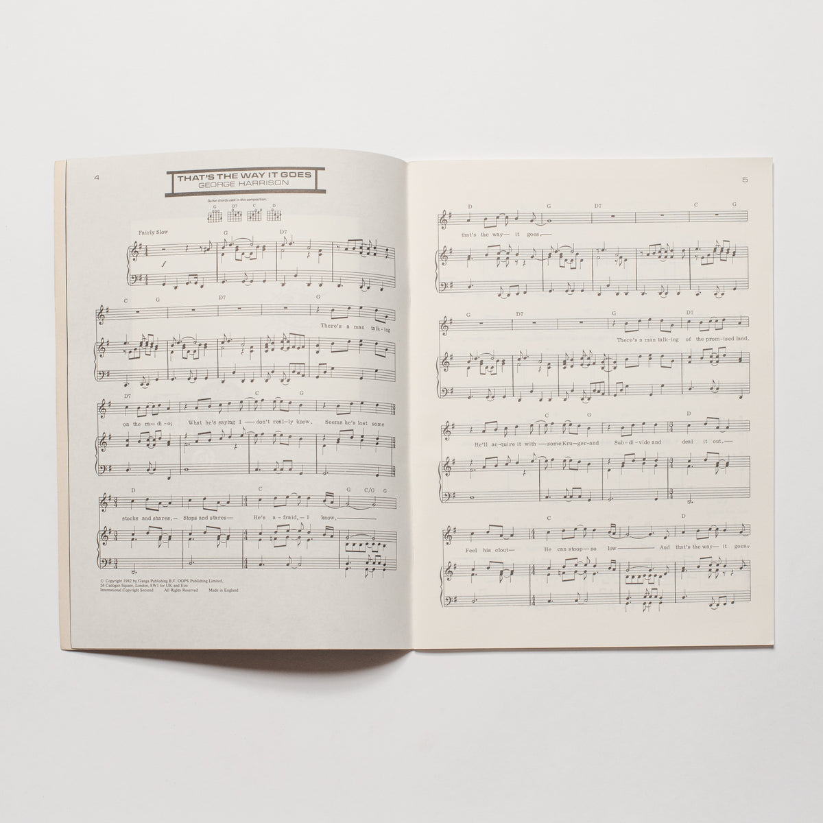George Harrison - Gone Troppo - Song Book