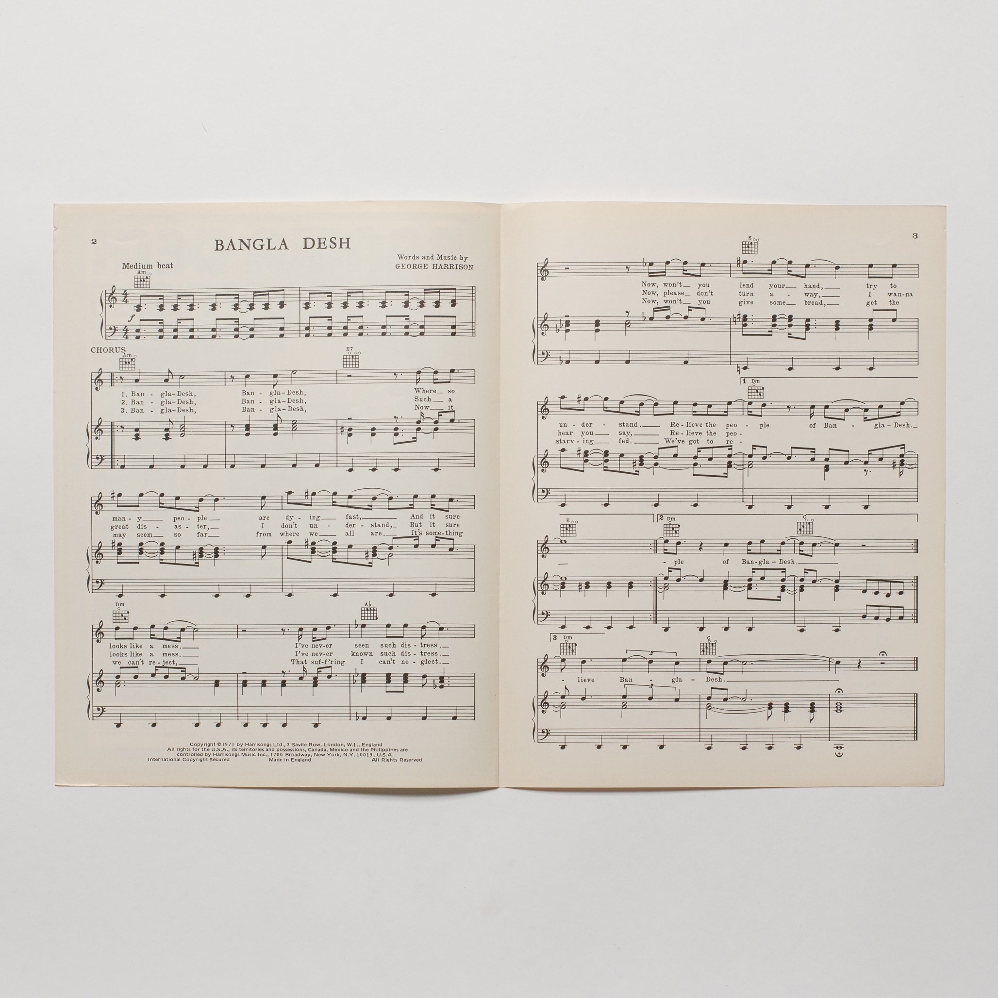 George Harrison - Bangla Desh - Sheet Music