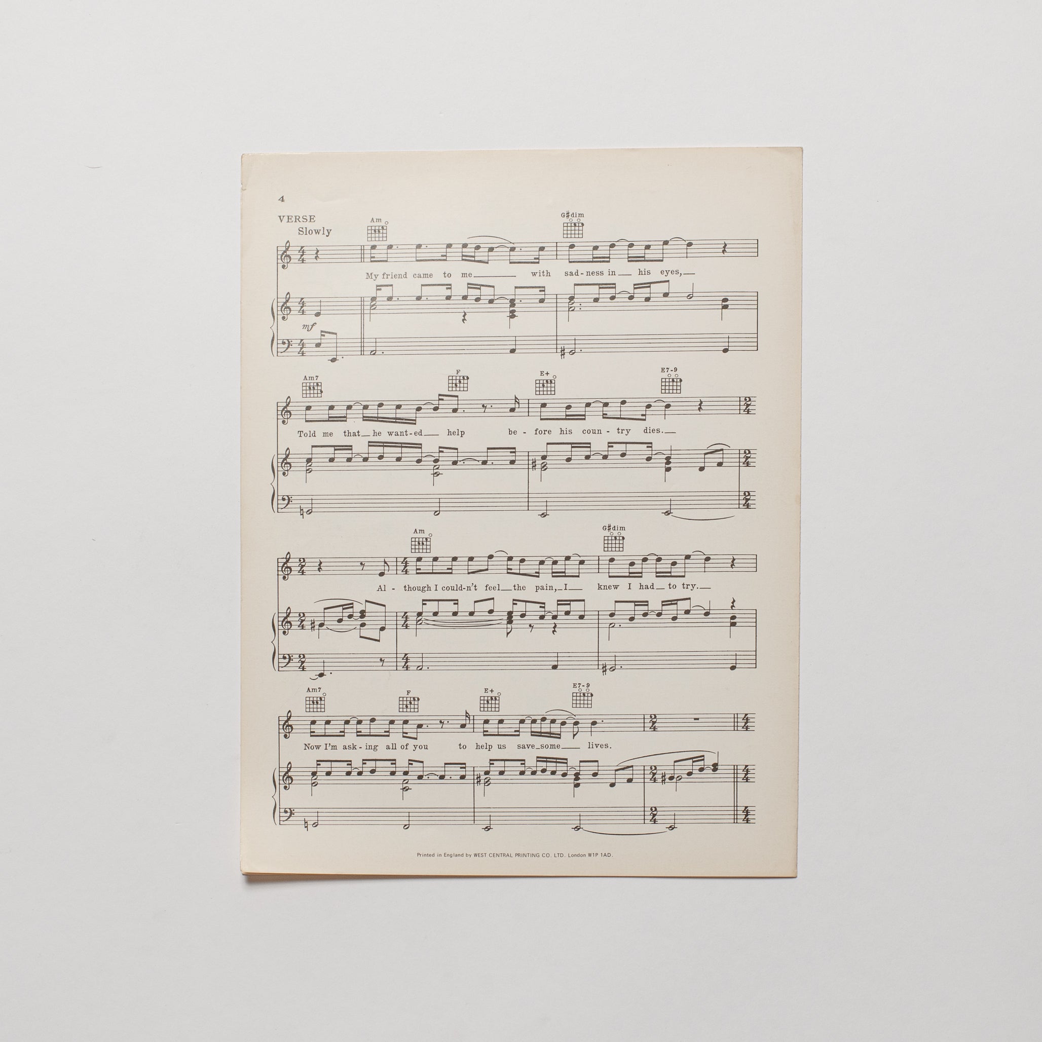 George Harrison - Bangla Desh - Sheet Music