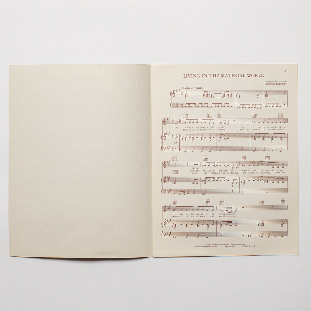 George Harrison - Living In The Material World - Sheet Music