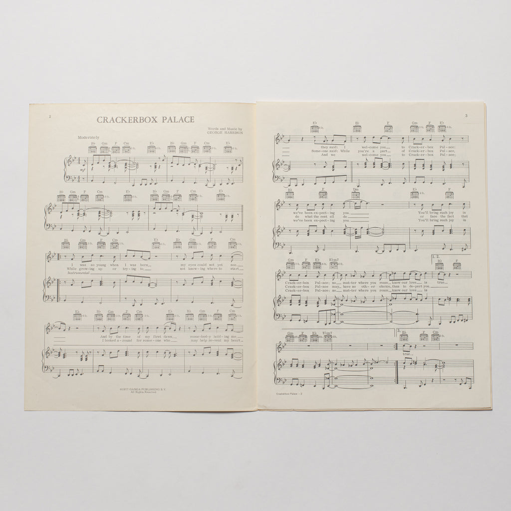 George Harrison - Crackerbox Palace - Sheet Music