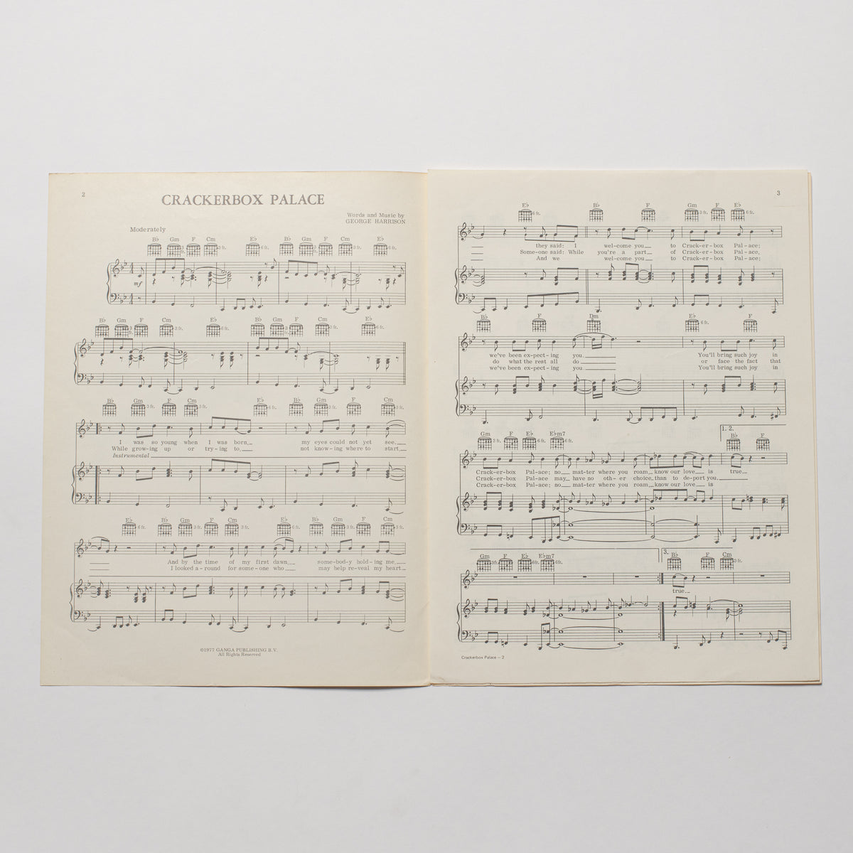 George Harrison - Crackerbox Palace - Sheet Music