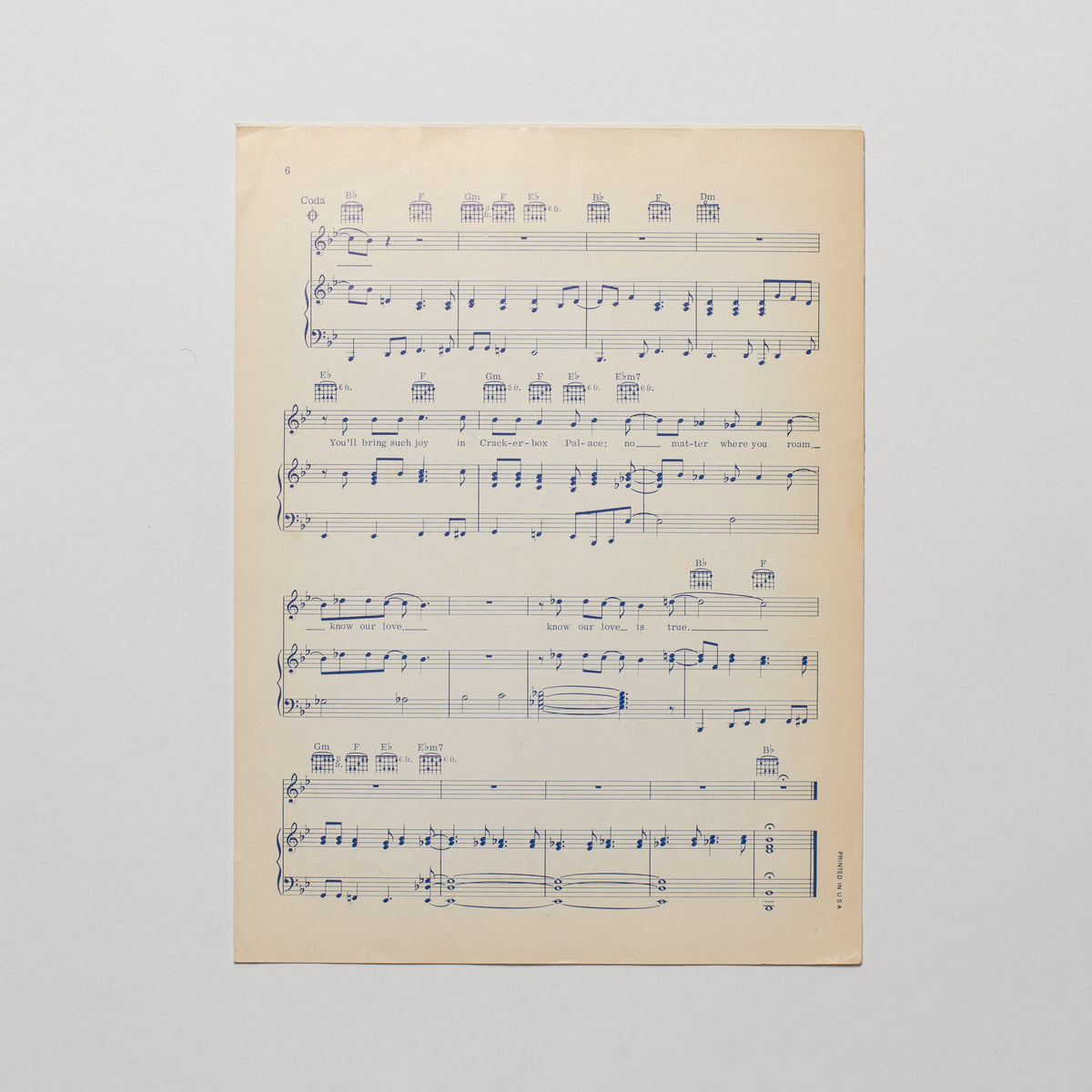 George Harrison - Crackerbox Palace - Sheet Music