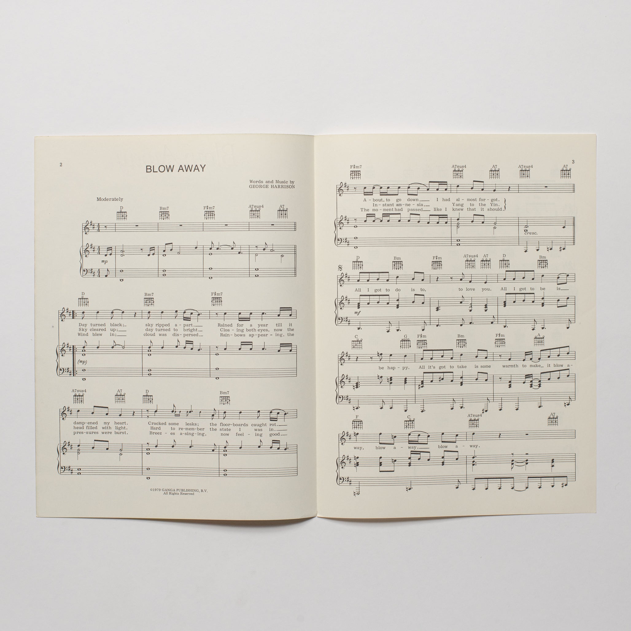 George Harrison - Blow Away - Sheet Music