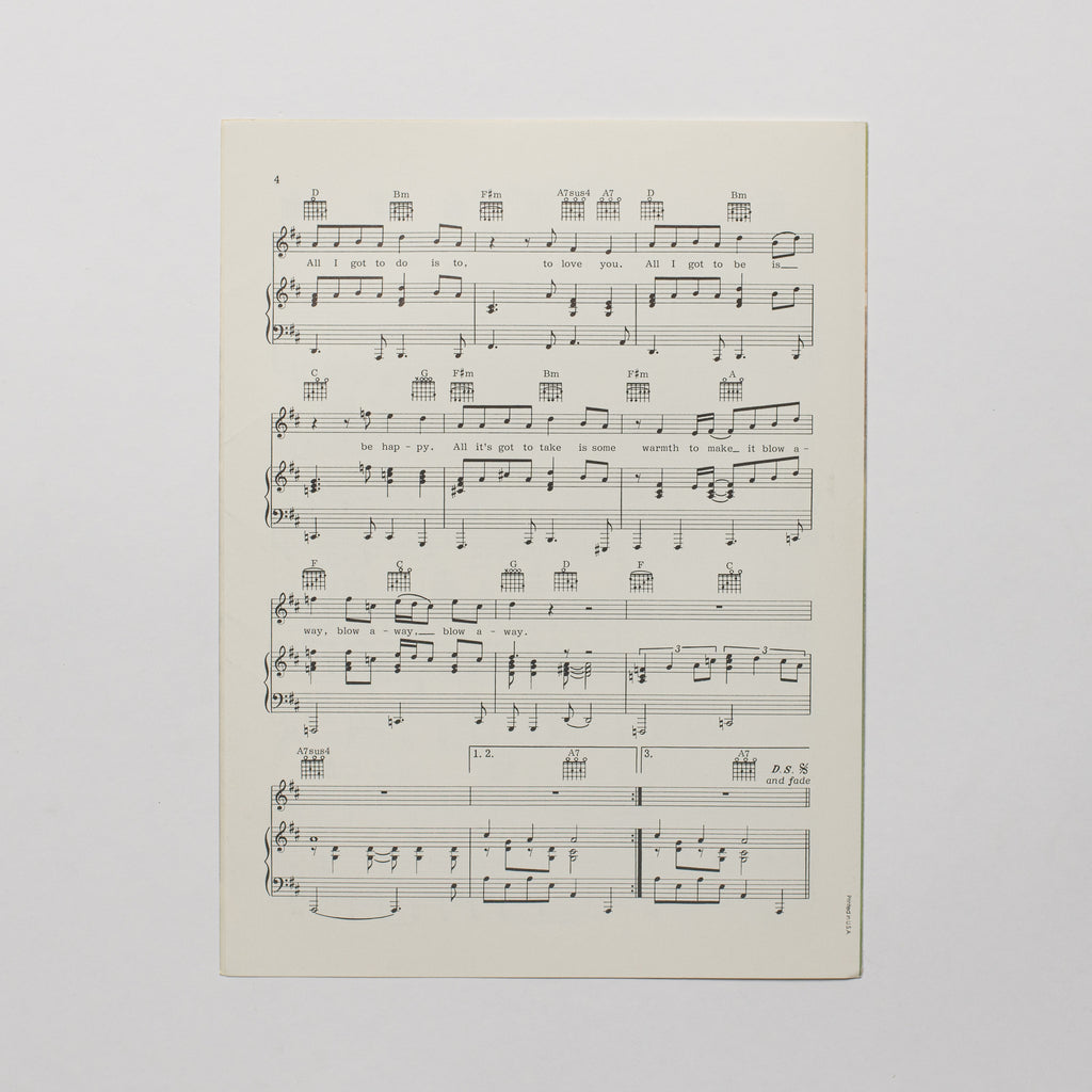 George Harrison - Blow Away - Sheet Music