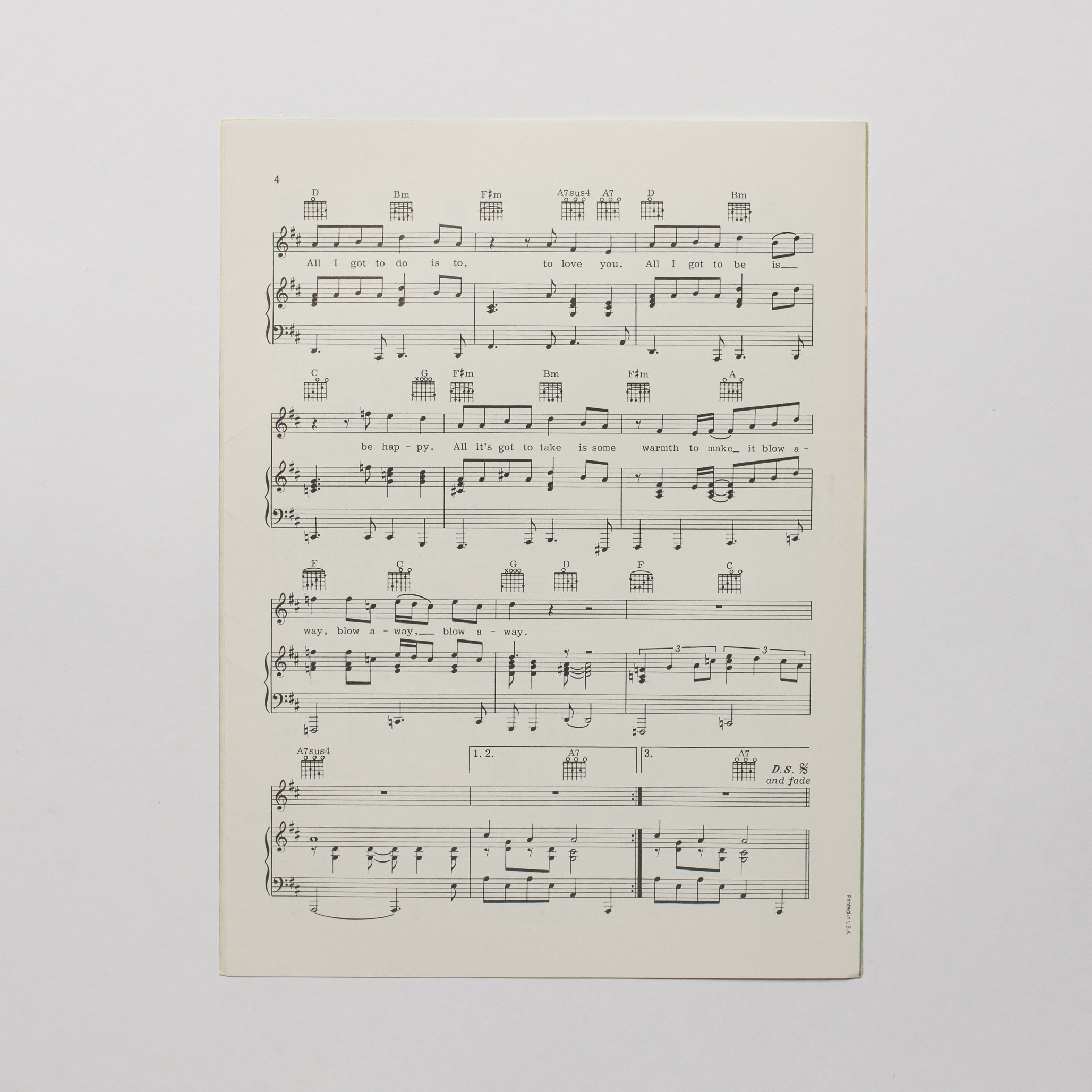 George Harrison - Blow Away - Sheet Music