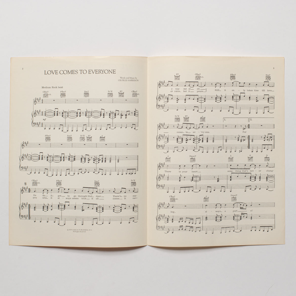 George Harrison - Love Comes To Everyone - Sheet Music