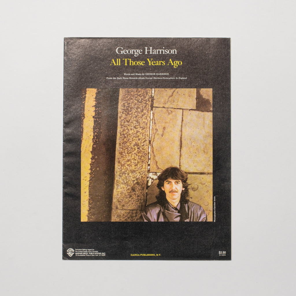 George Harrison - All Those Years Ago - Sheet Music