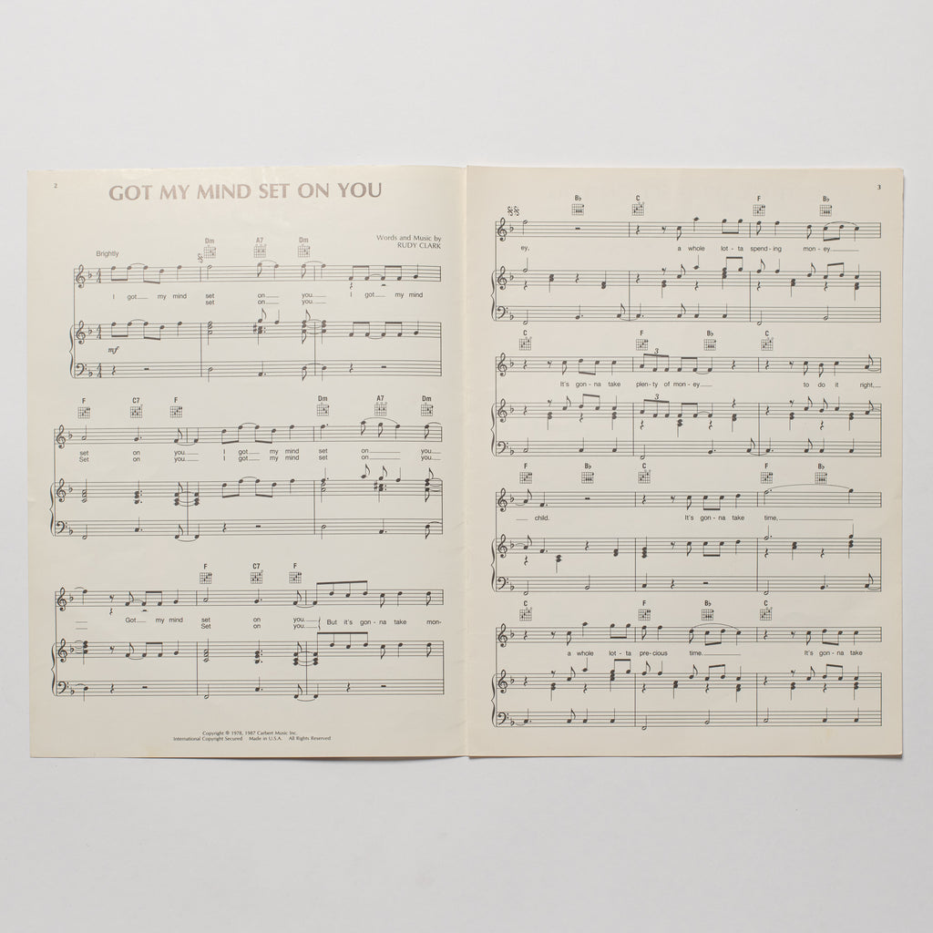 George Harrison - Got My Mind Set On You - Sheet Music