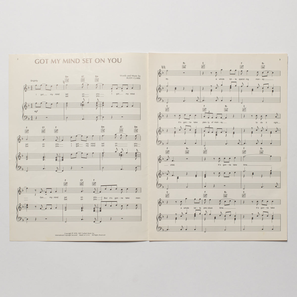 George Harrison - Got My Mind Set On You - Sheet Music
