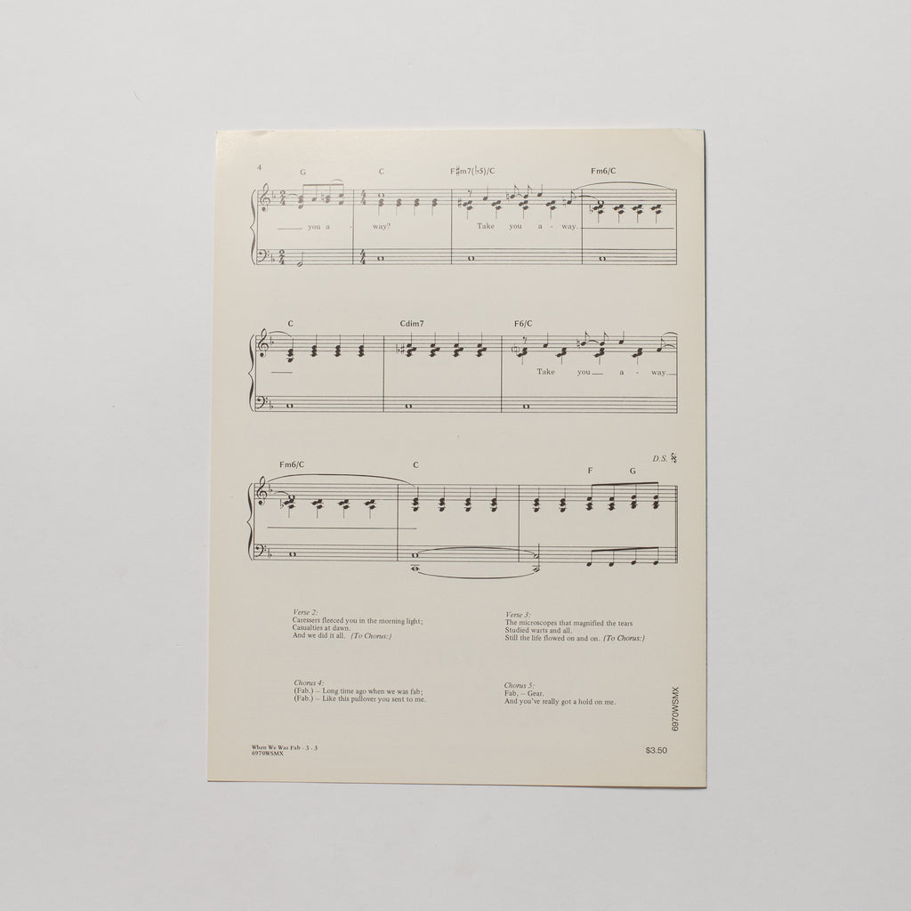 George Harrison - When We Was Fab - Sheet Music