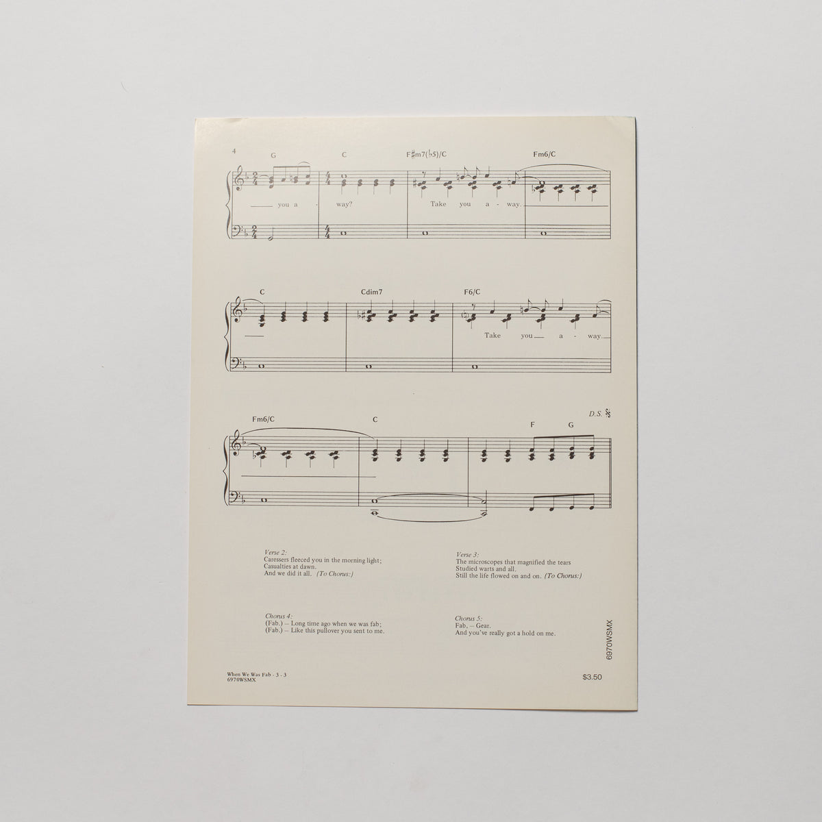 George Harrison - When We Was Fab - Sheet Music