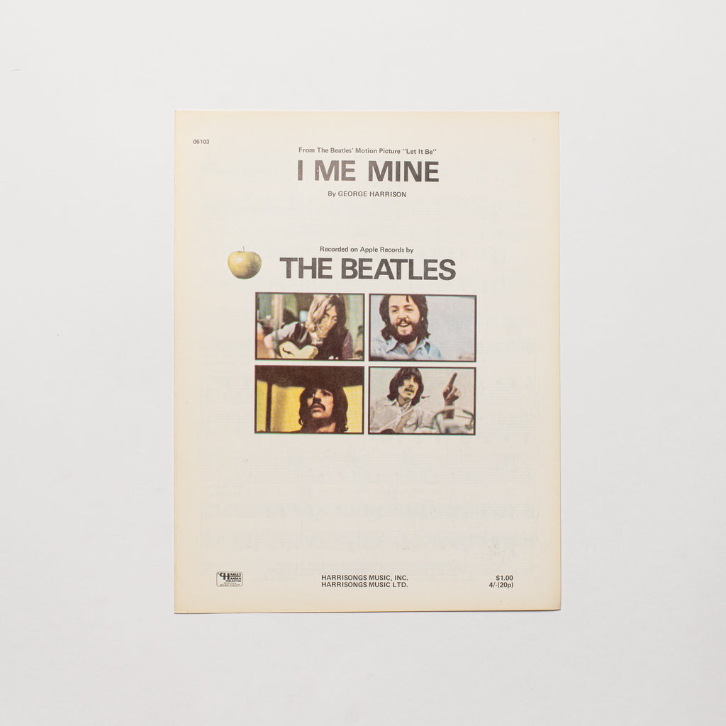 The Beatles - I Me Mine - Sheet Music