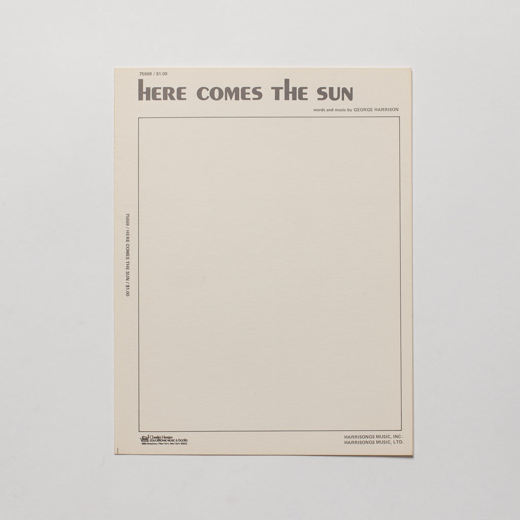 The Beatles - Here Comes the Sun - Sheet Music
