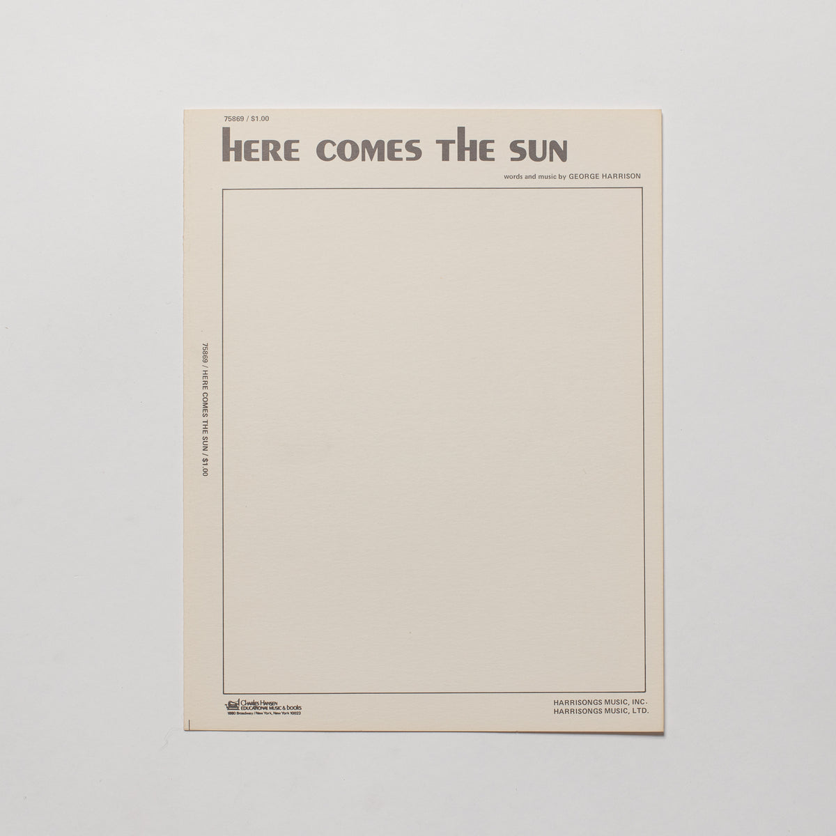 The Beatles - Here Comes the Sun - Sheet Music