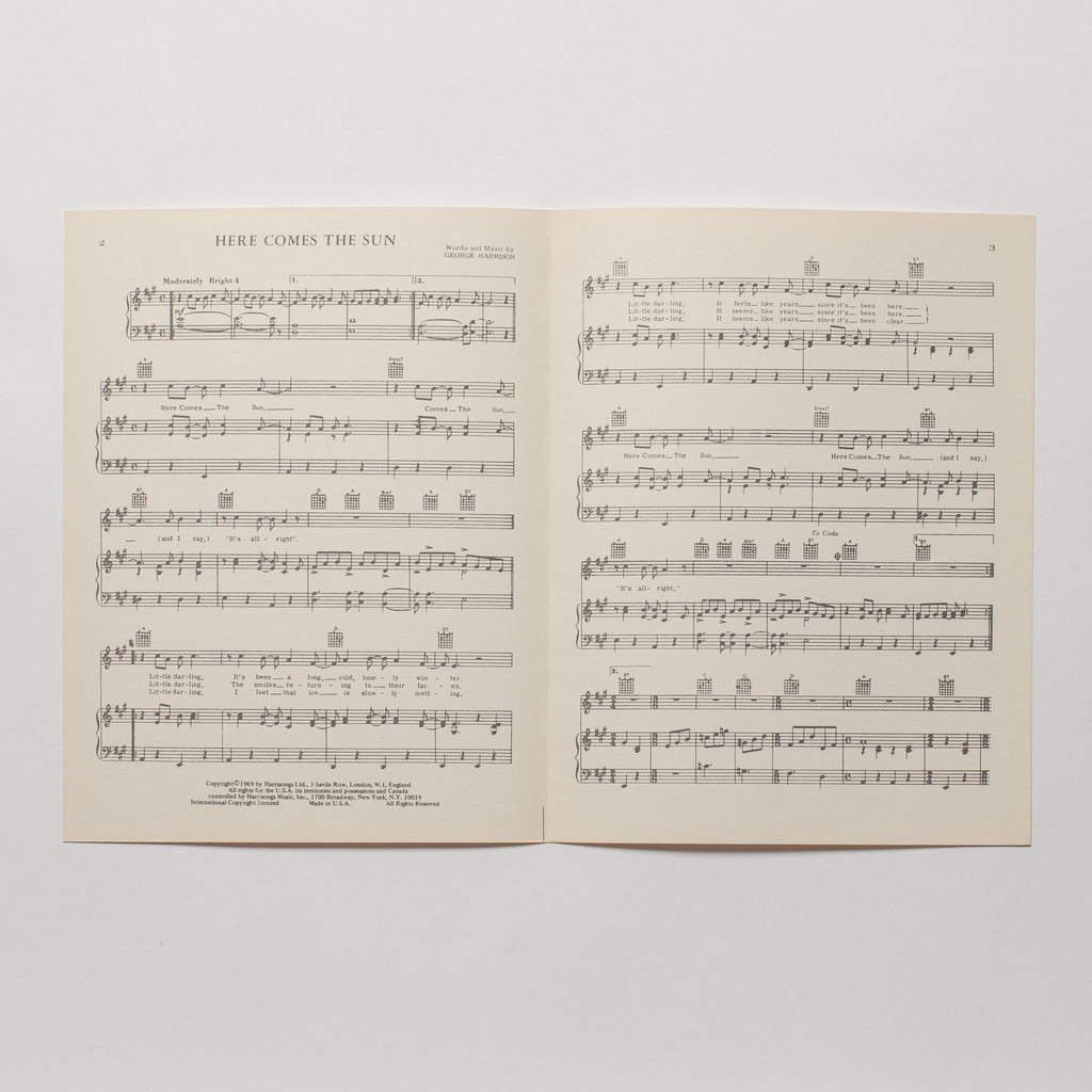 The Beatles - Here Comes the Sun - Sheet Music