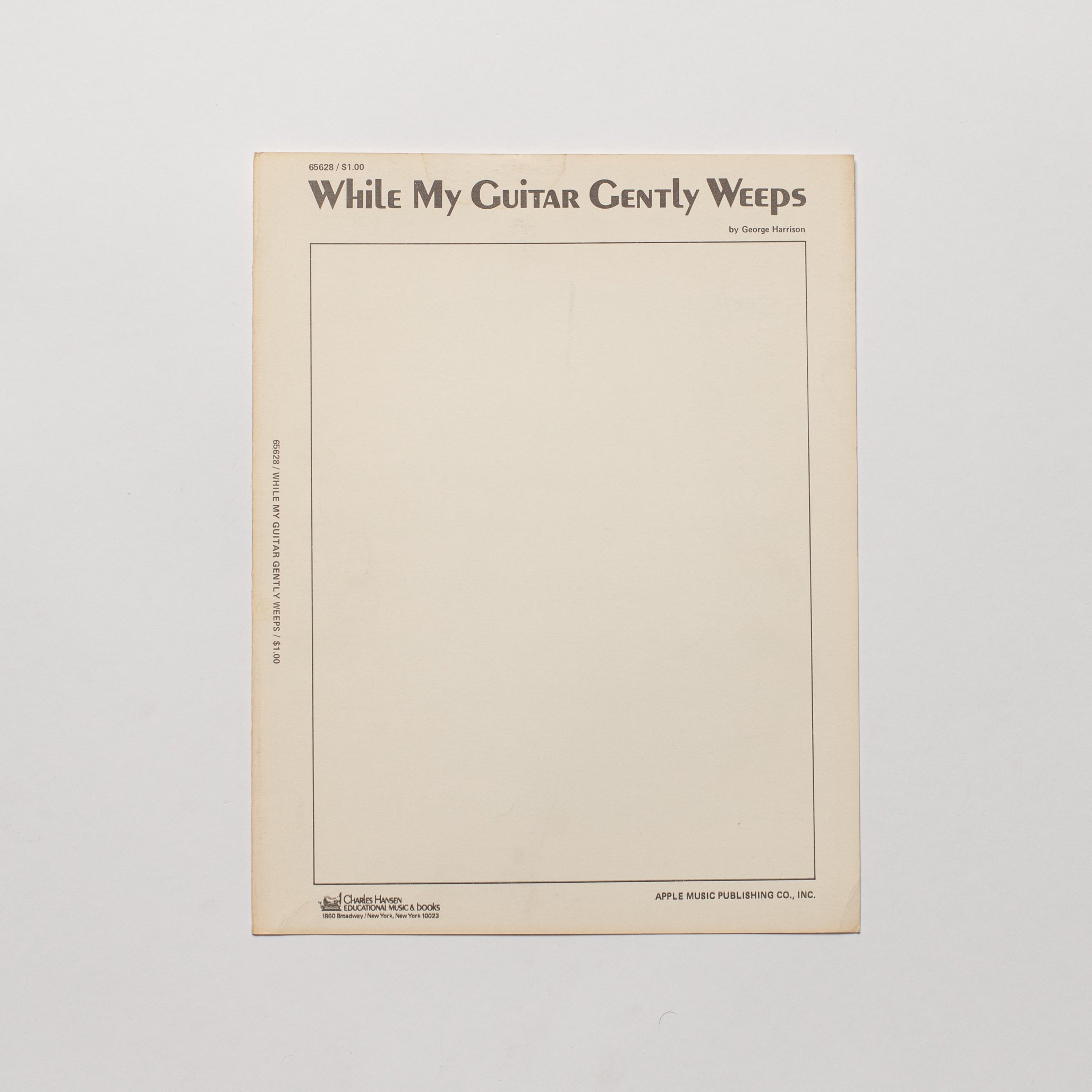 The Beatles - While My Guitar Gently Weeps - Sheet Music