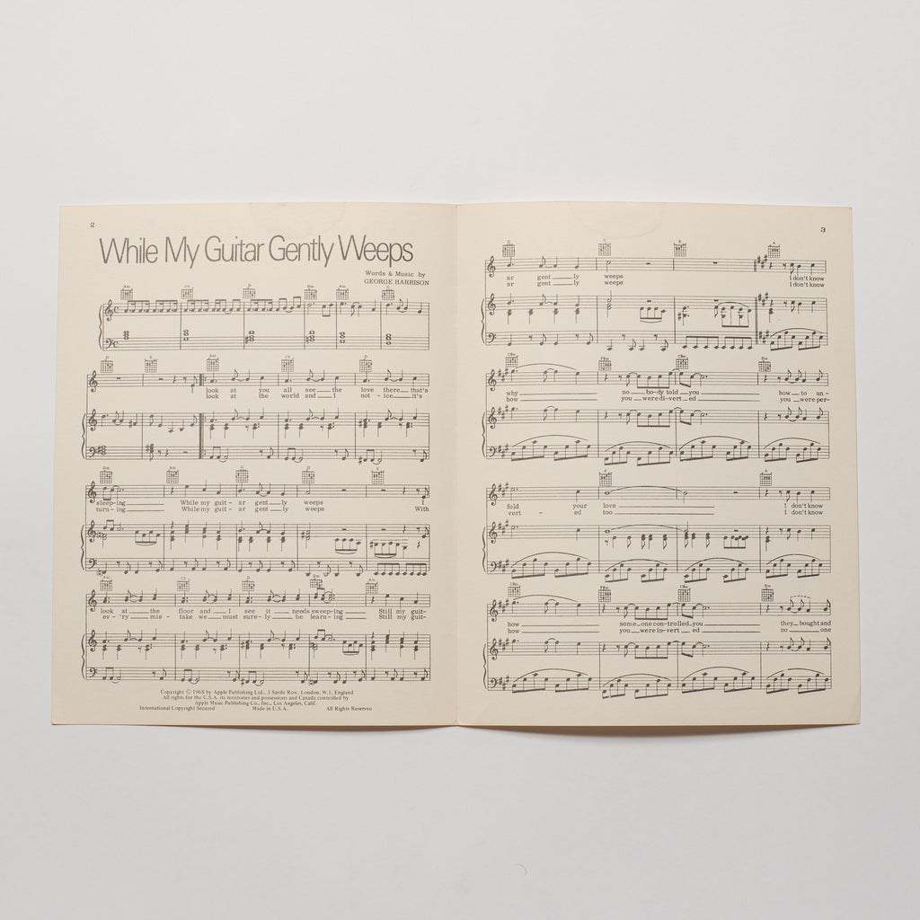 The Beatles - While My Guitar Gently Weeps - Sheet Music