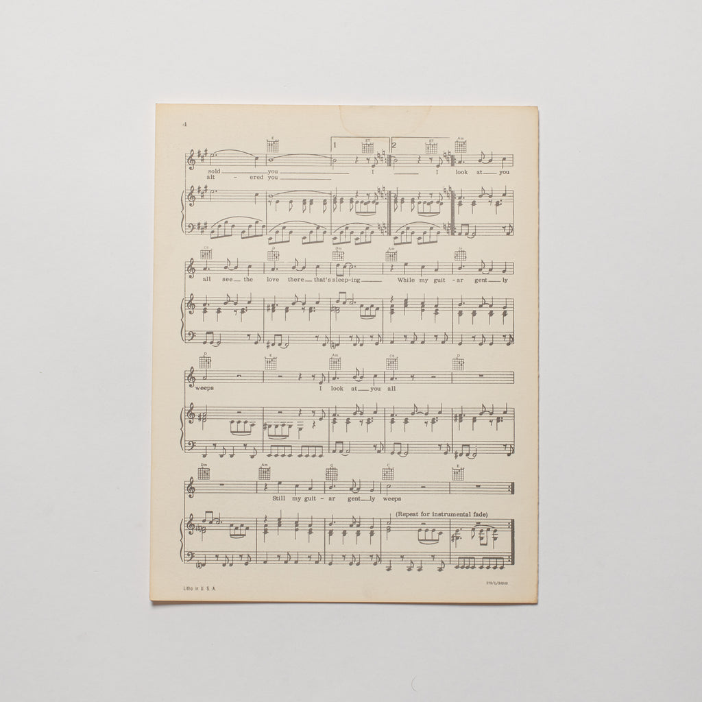 The Beatles - While My Guitar Gently Weeps - Sheet Music