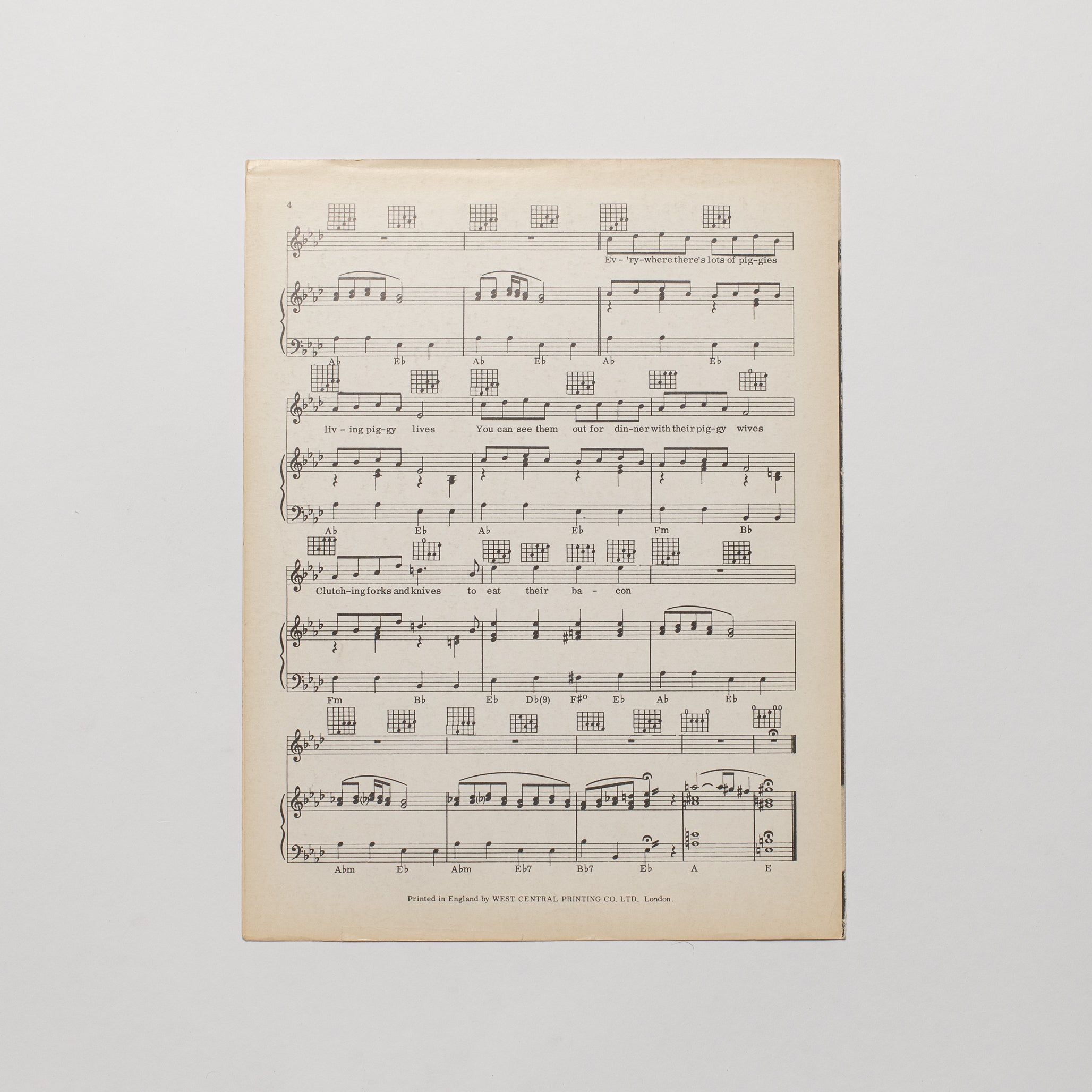 The Beatles - Piggies - Sheet Music