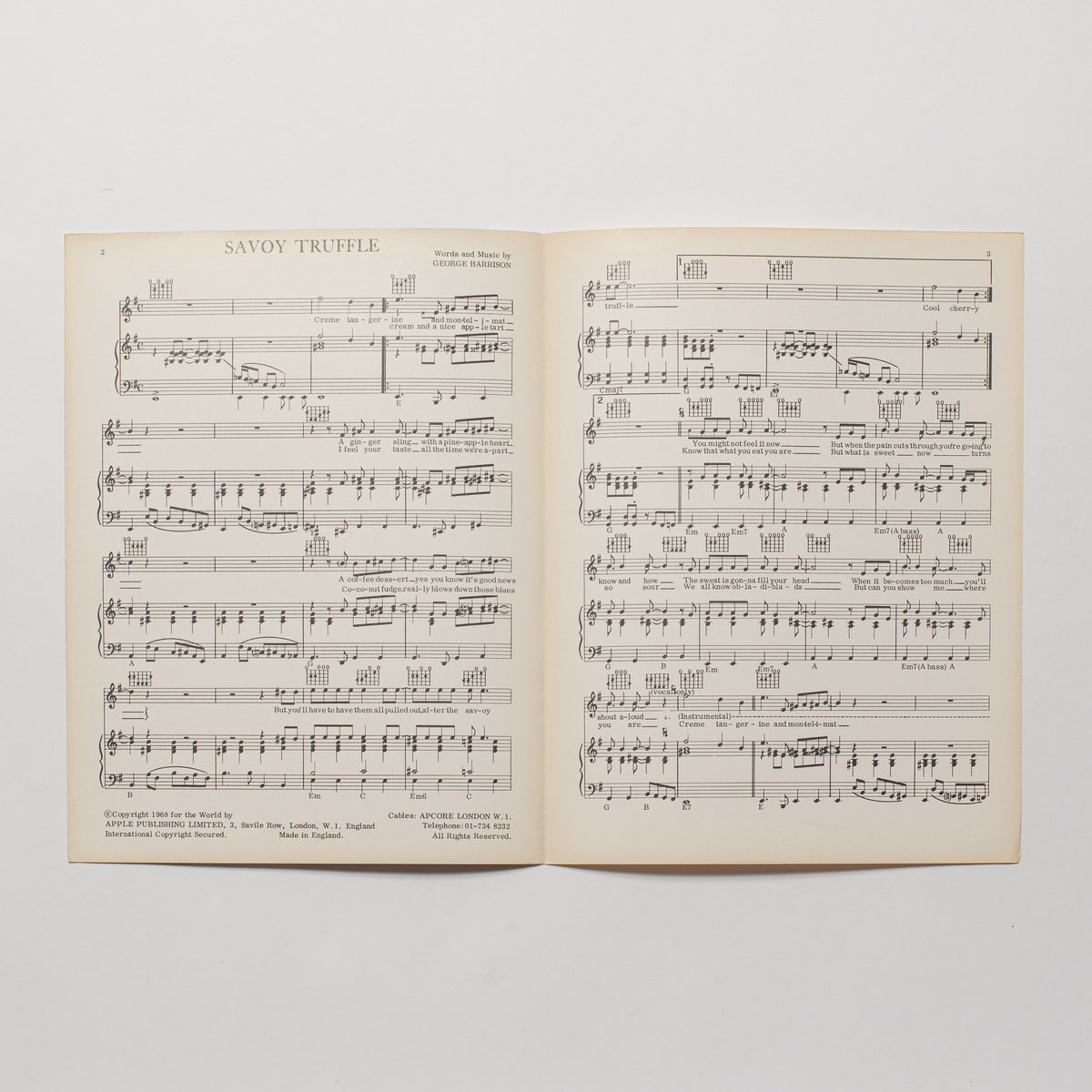 The Beatles - Savoy Truffle - Sheet Music