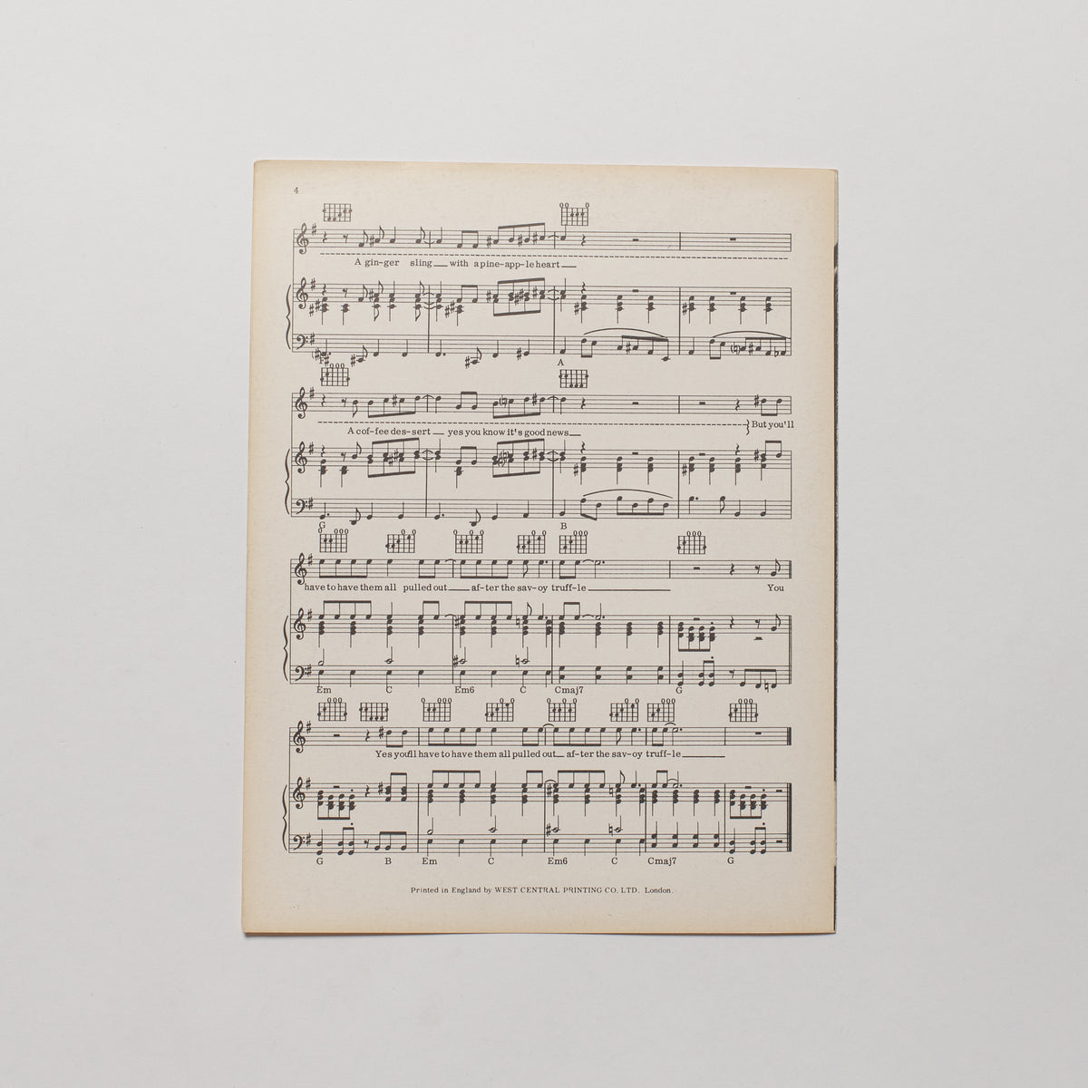 The Beatles - Savoy Truffle - Sheet Music