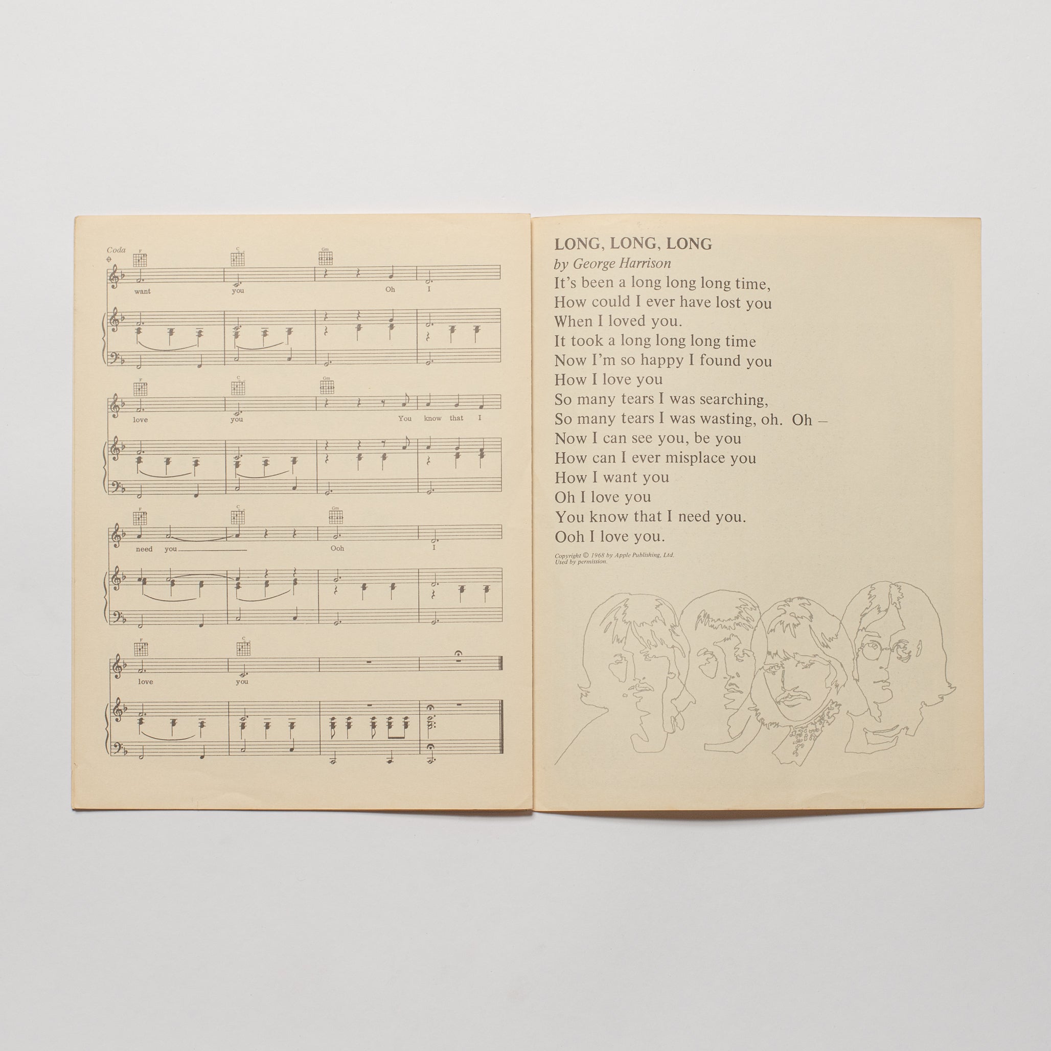 The Beatles - Long, Long, Long - Sheet Music