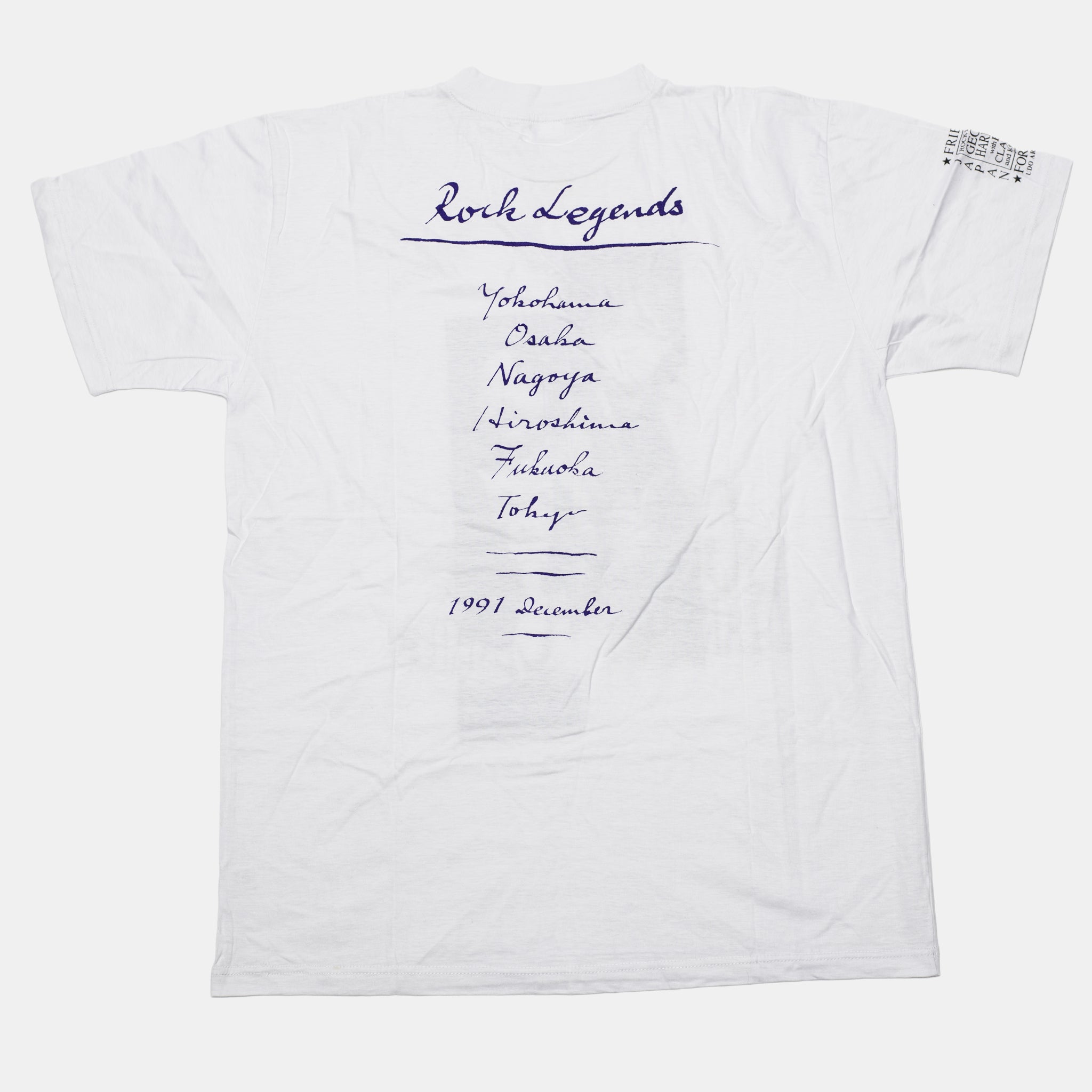 Live In Japan - George & Eric Photo Design with 'Rock Legends' White T-Shirt (XL) - Lot 1