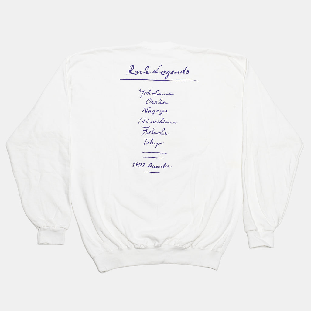 Live In Japan - George & Eric Photo Design with 'Rock Legends' White Sweatshirt (L)